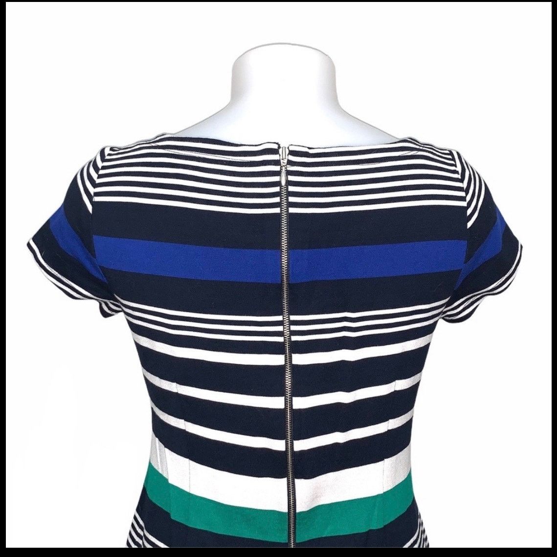 Banana Republic Banana Republic Multi Stripe Ponte Knit Sheath Dress 4 Size S / US 4 / IT 40 - 4 Thumbnail