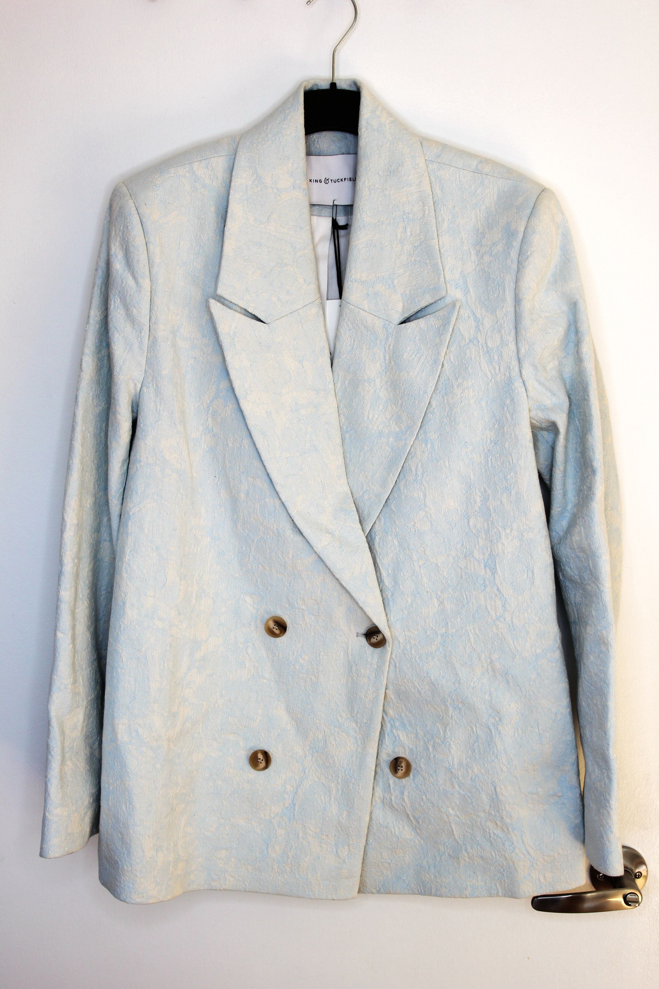 King & Tuckfield BNWT SS25 KING & TUCKFIELD FLORAL DENIM BLAZER JACKET S Size US S / EU 44-46 / 1 - 2 Thumbnail