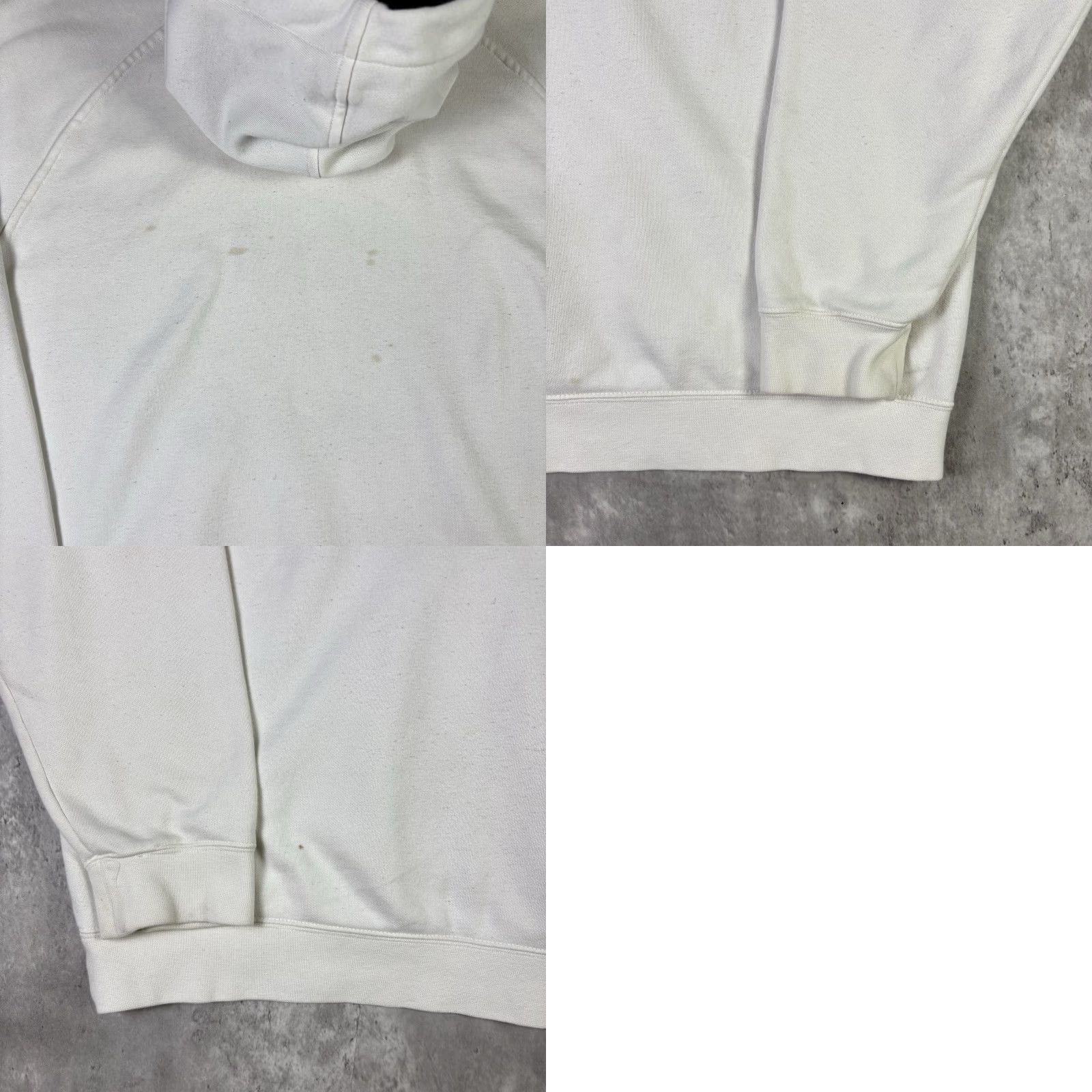 Nike VINTAGE Nike Hoodie White Pullover Embroidered Swosh Silver 90s Y2K Adult XL Mens Pullover Hooded Fleece Sweatshirt Gym & Training OO Size US XL / EU 56 / 4 - 9 Thumbnail