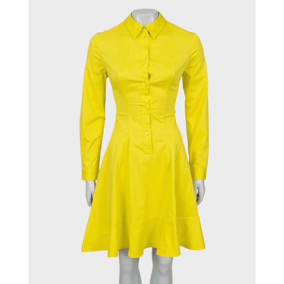 Christian Dior Monsieur Christian Dior Yellow Cotton Fitted Shirt Dress IT 42/M Size M / US 6-8 / IT 42-44 - 1 Thumbnail