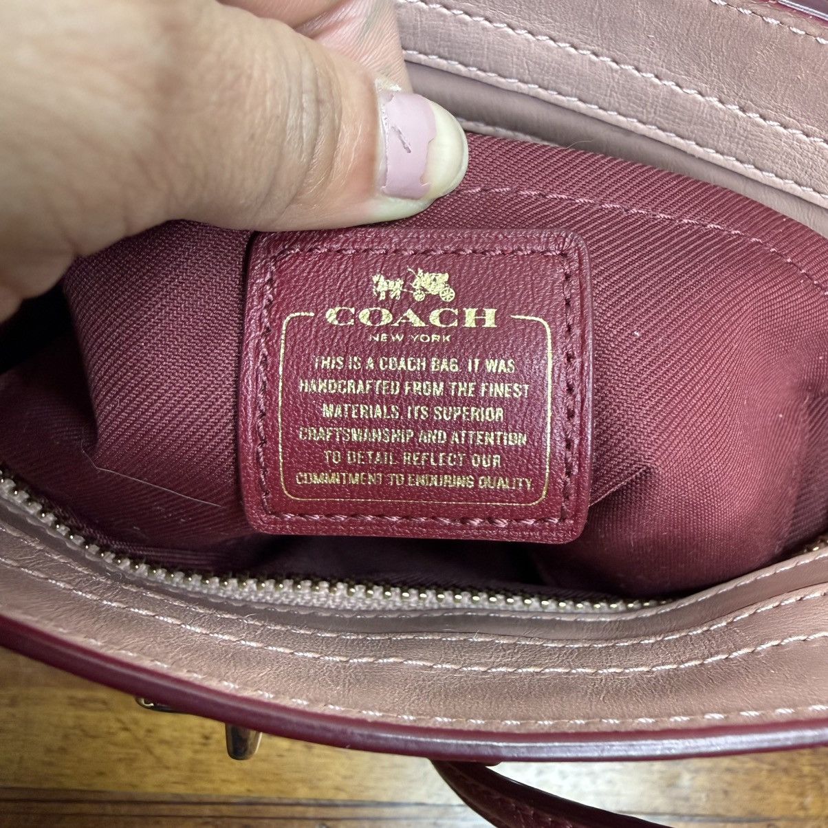 Coach Coach Pebbled Leather Convertible Crossbody - Burgundy Size ONE SIZE - 9 Thumbnail