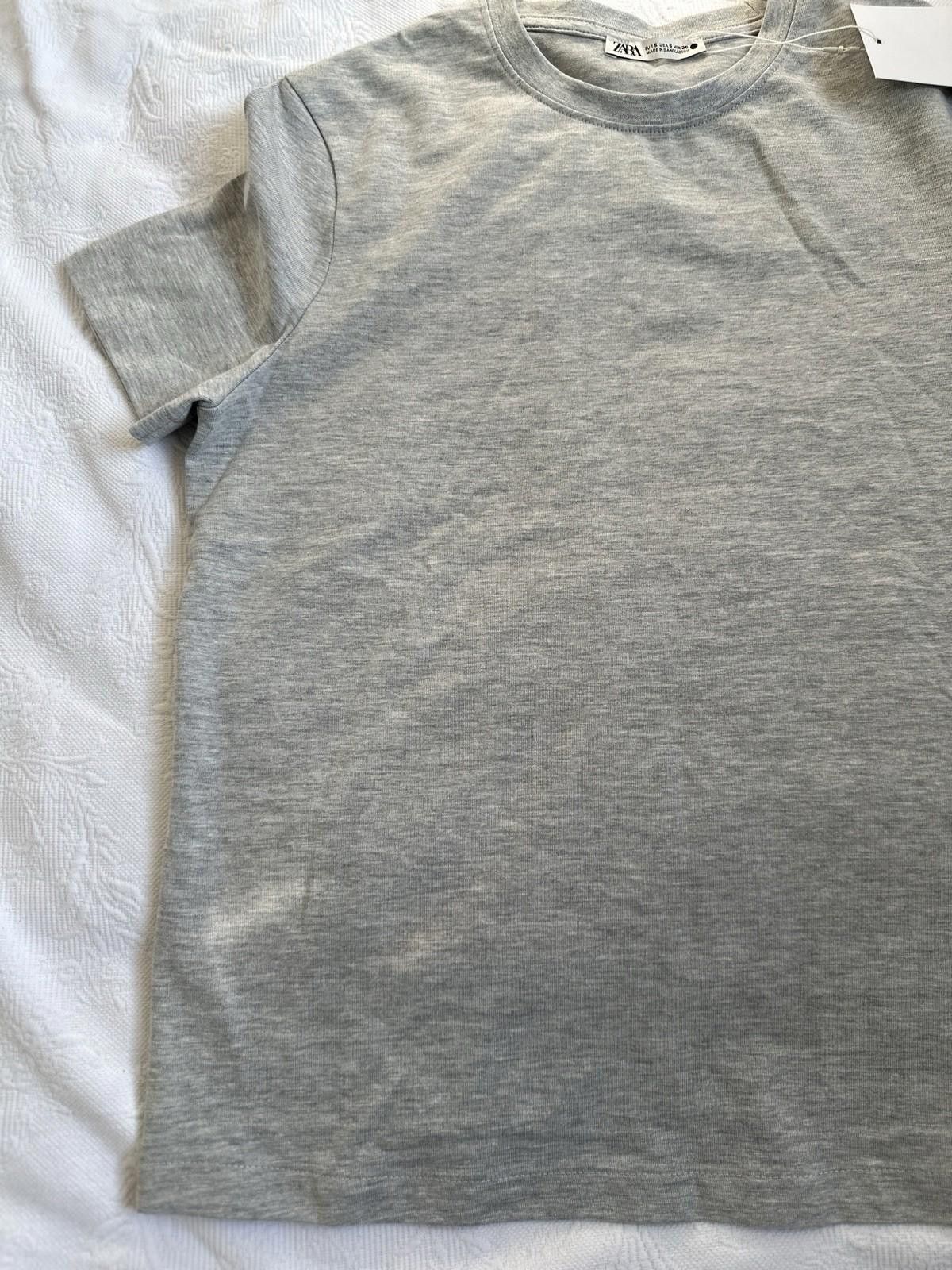 Zara ZARA grey cotton T-shirt Size S / US 4 / IT 40 - 2 Thumbnail