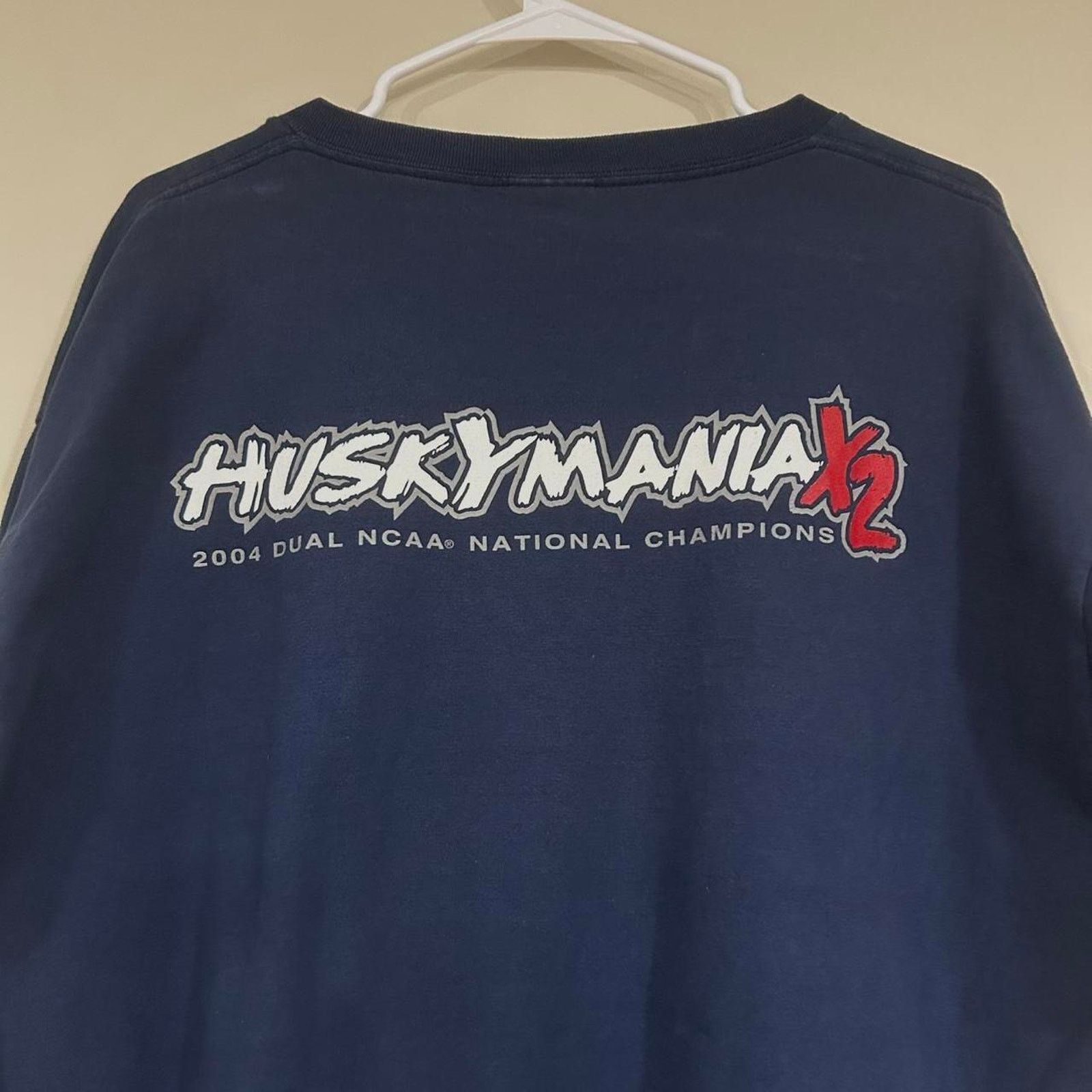 NCAA 2004 Connecticut Huskies Dual Champions Basketball Shirt Size US XL / EU 56 / 4 - 4 Thumbnail
