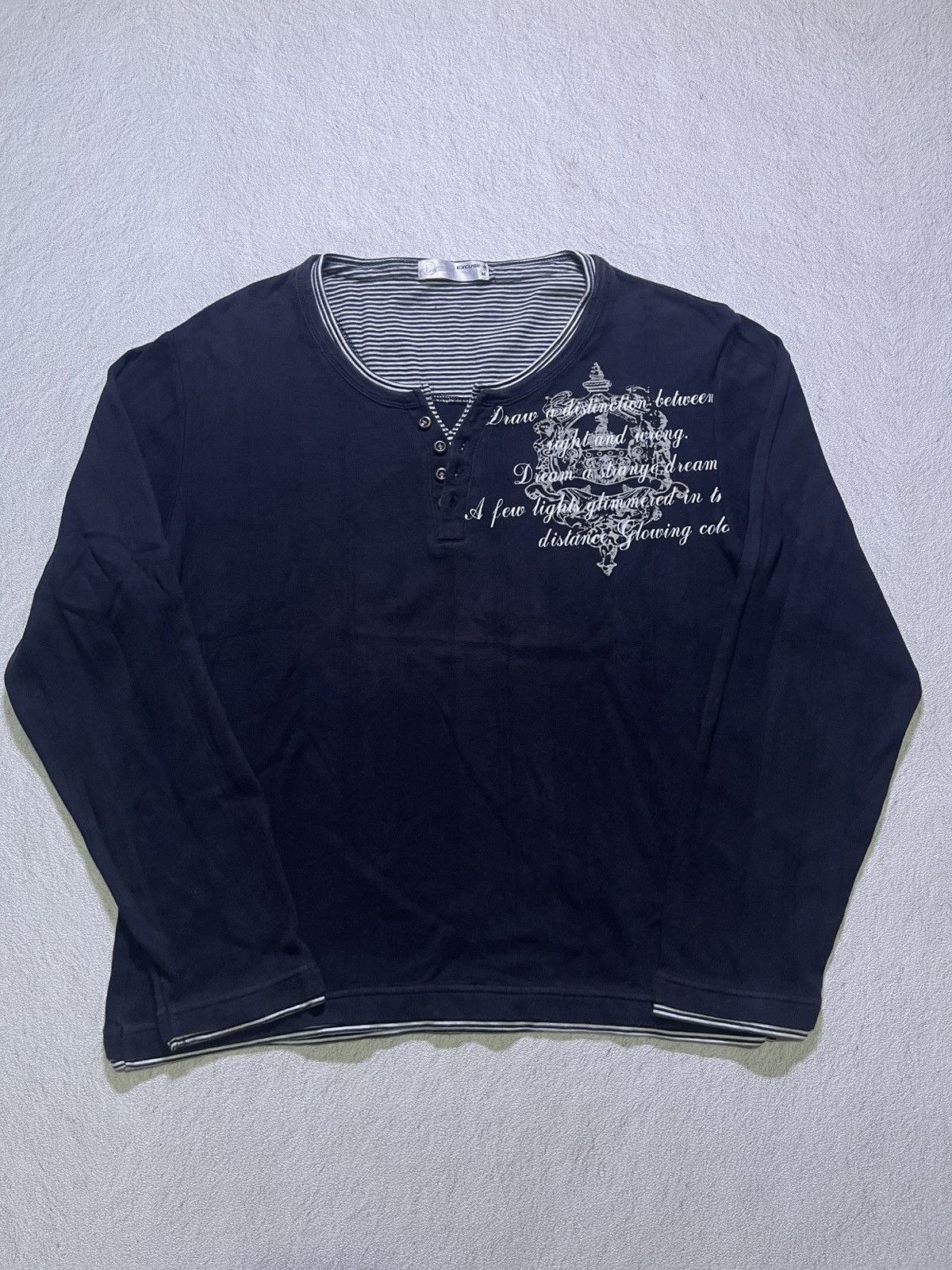 Japanese Brand Y2K EXCUSE long sleeve tshirt Size US M / EU 48-50 / 2 - 1 Thumbnail