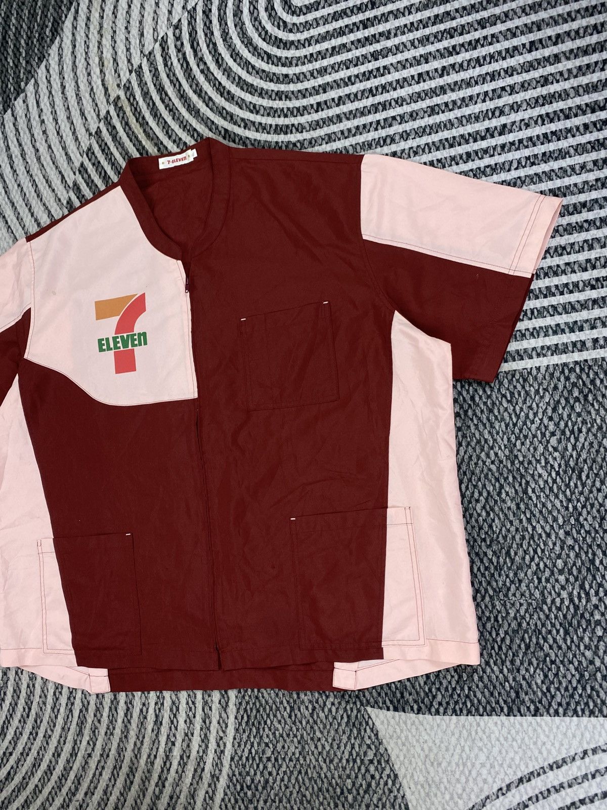 Japanese Brand Vtg 7 Eleven Block Color Workwear Zipper Jacket Size US XXL / EU 58 / 5 - 4 Thumbnail