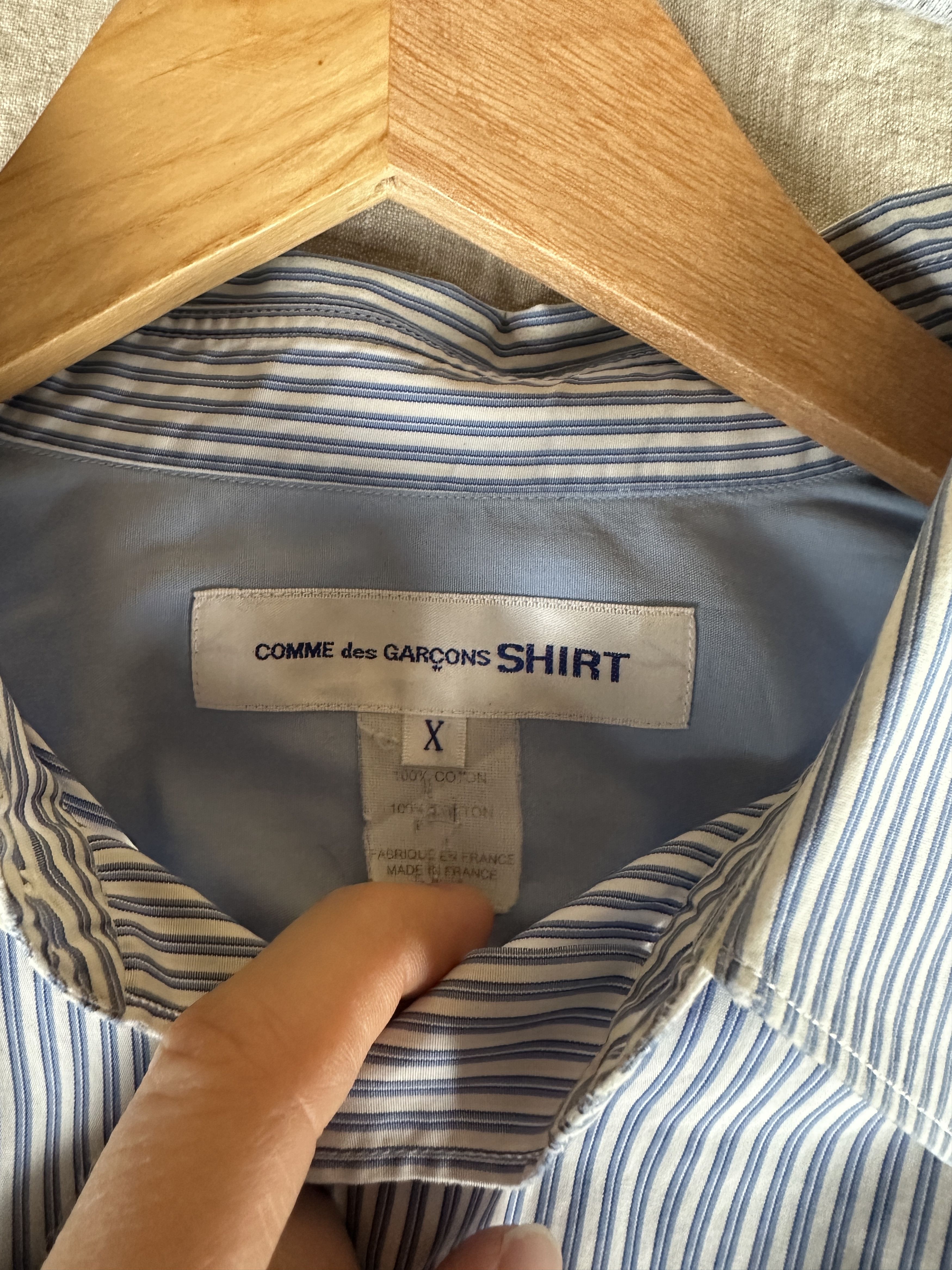 Comme des Garcons Comme des Garcons SHIRT Striped Button Up Shirt Size US L / EU 52-54 / 3 - 3 Thumbnail