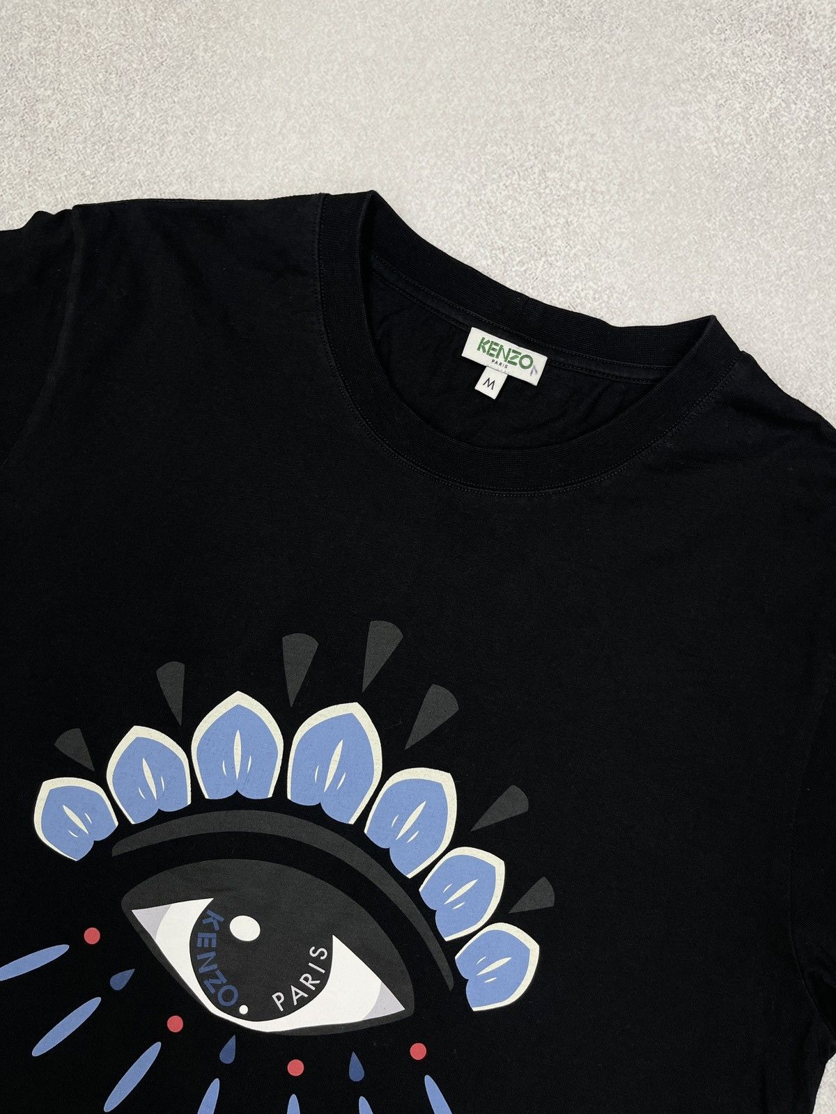 Kenzo Mens KENZO Paris Eyes Eye Printing T Shirt Black Designer Size US M / EU 48-50 / 2 - 4 Thumbnail