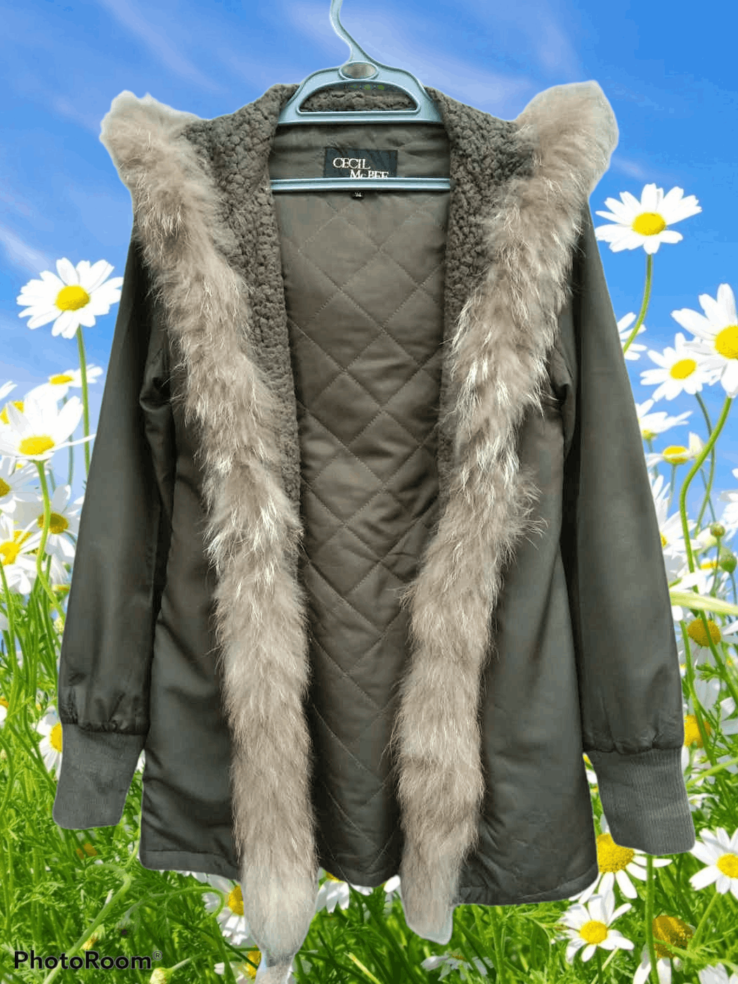 Japanese Brand CECIL MCBEE RACCON FUR WINTER JACKET Size M / US 6-8 / IT 42-44 - 2 Thumbnail