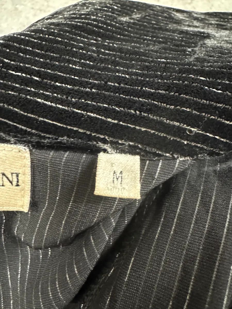 Emporio Armani × Vintage 2000s Emporio Armani Mafia Black Stripes Jacket Size US M / EU 48-50 / 2 - 9 Thumbnail