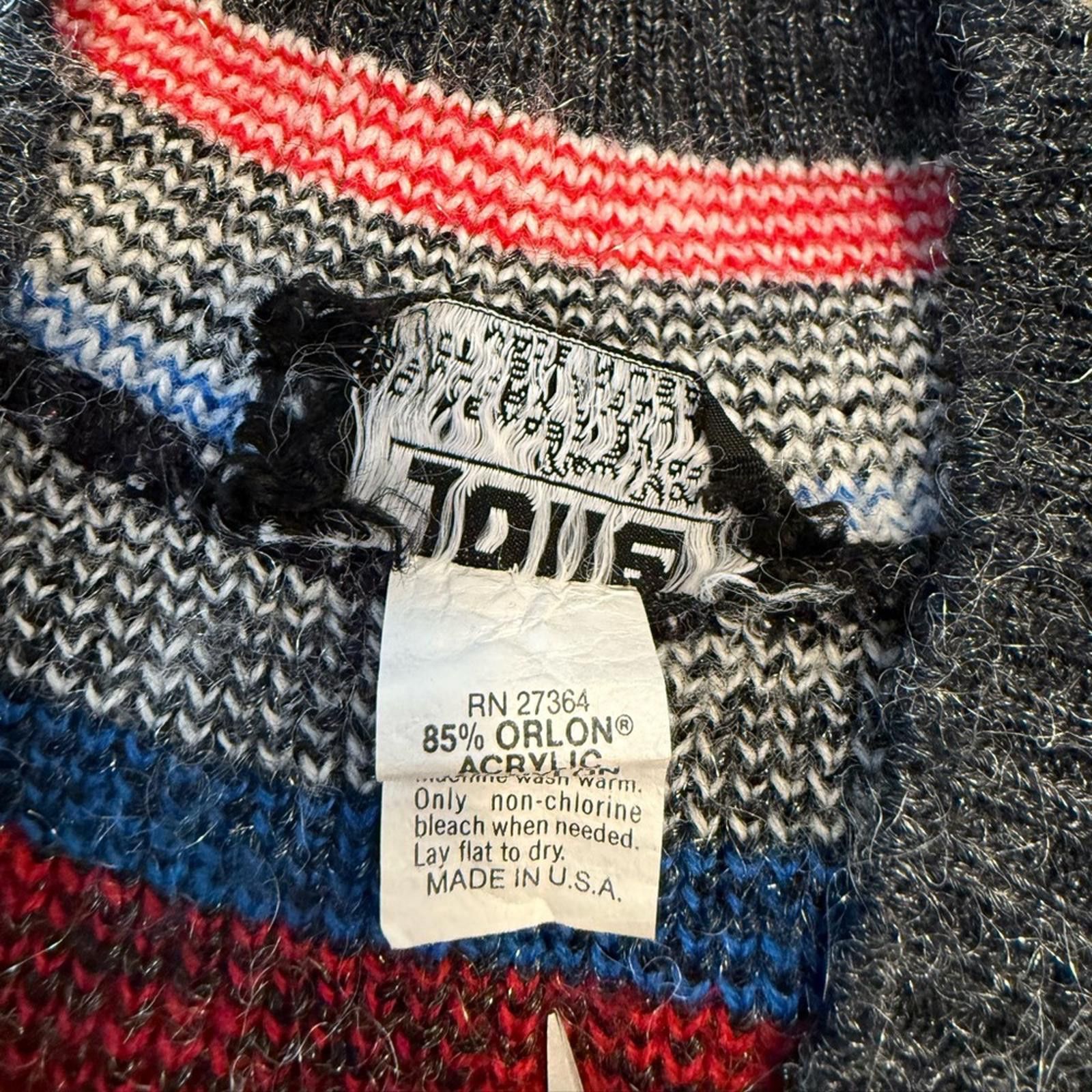 Other Jolle fair isle fuzzy V neck sweater SZ M/L Size M / US 6-8 / IT 42-44 - 6 Thumbnail