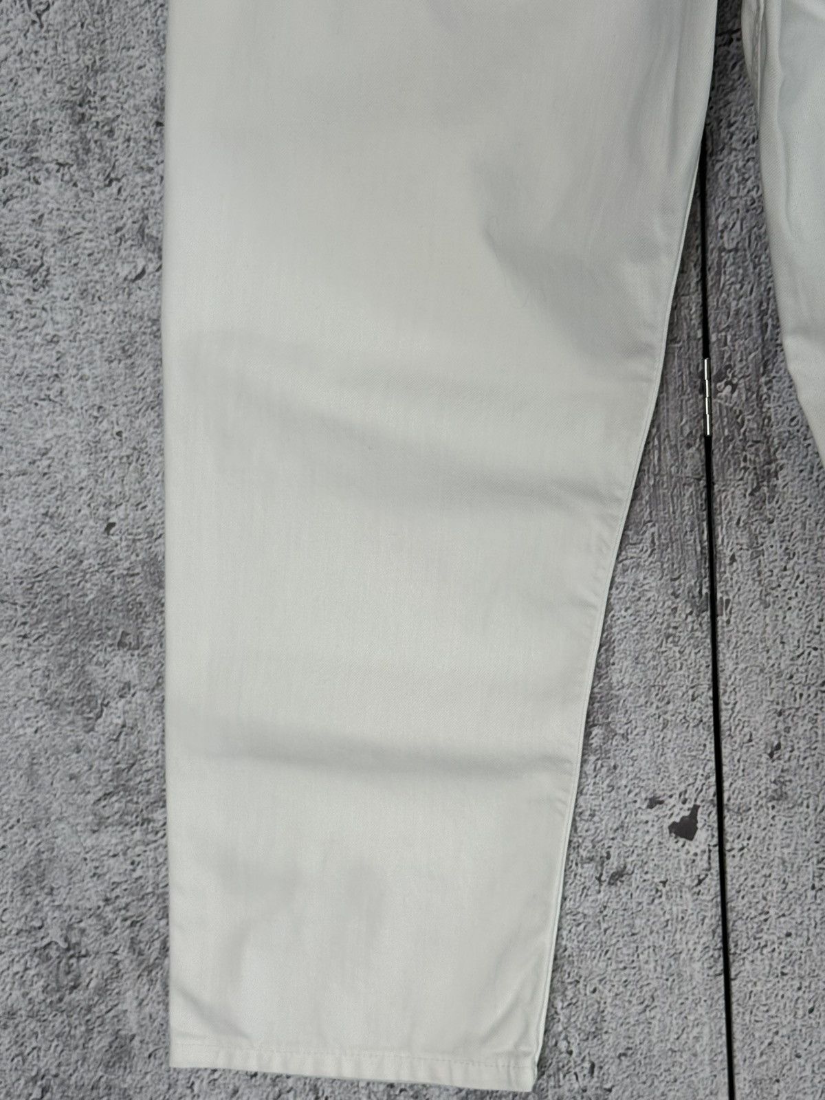 Prada Prada White Cropped Denim Pants Capri Trousers Logo Detail Size 31" - 7 Thumbnail
