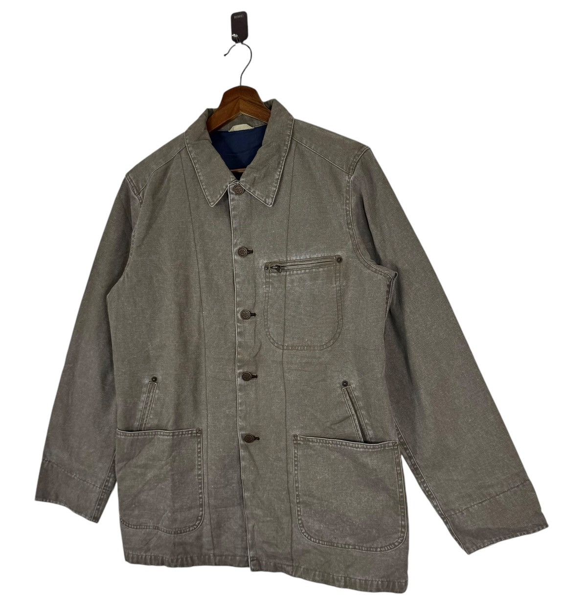 Vintage VINTAGE UNKNOW BRAND WORKERS CHORE DENIM JACKET Size US M / EU 48-50 / 2 - 2 Thumbnail