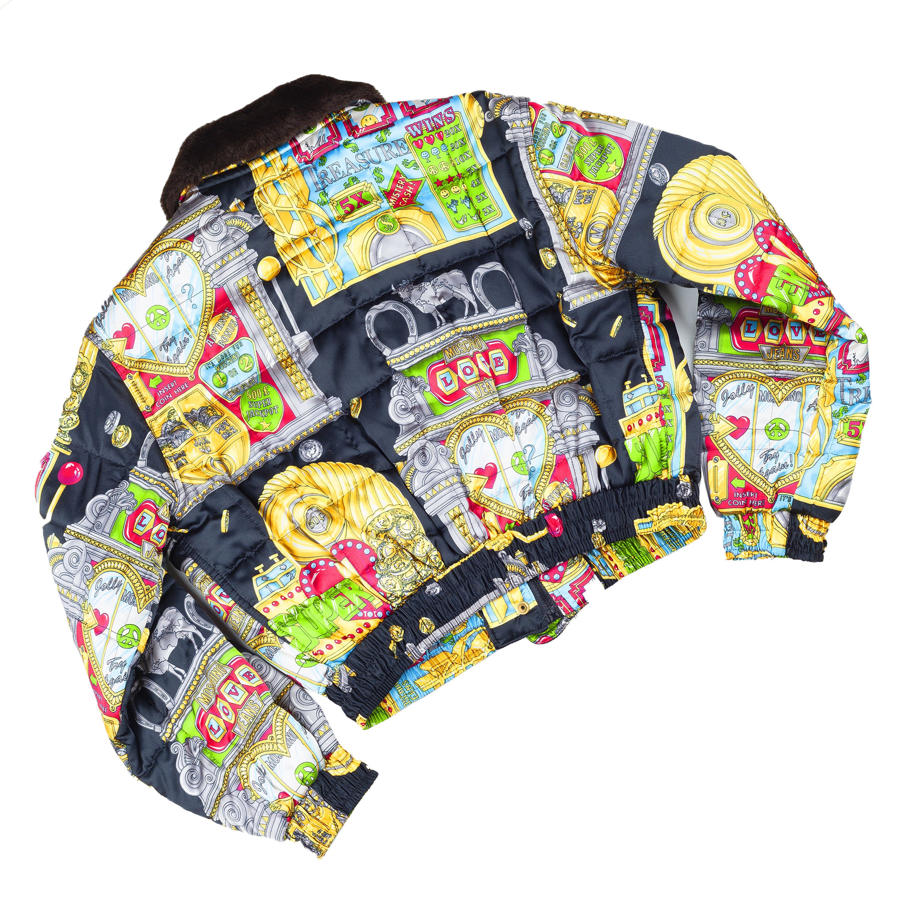 Boutique Moschino × Love Moschino × Moschino Moschino Jeans 1996 Slot Machine Vintage Bomber Jacket (M) Size M / US 6-8 / IT 42-44 - 2 Thumbnail
