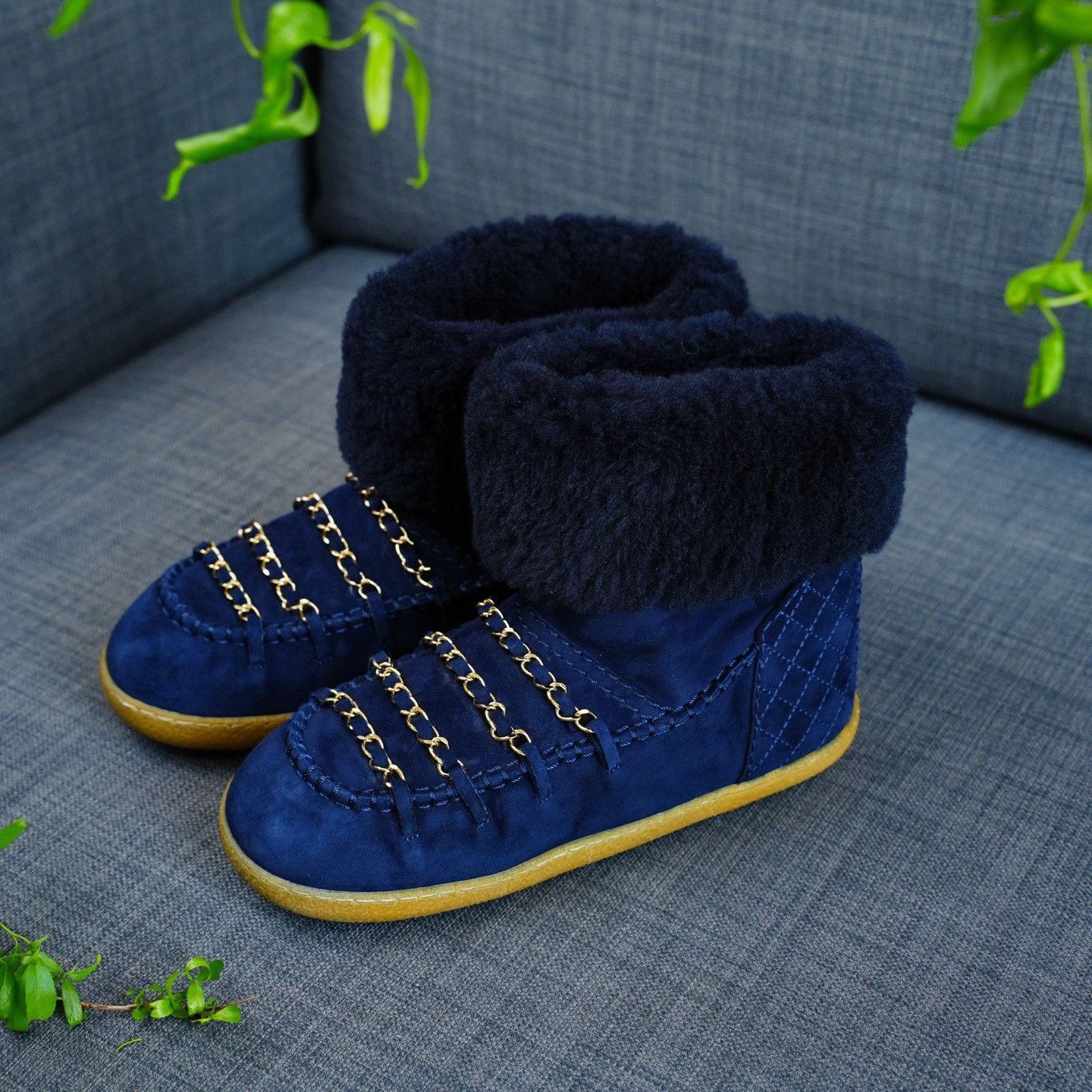 Chanel Chanel Suede Blue Boots us_6 Women Size US 6 / IT 36 - 1 Thumbnail