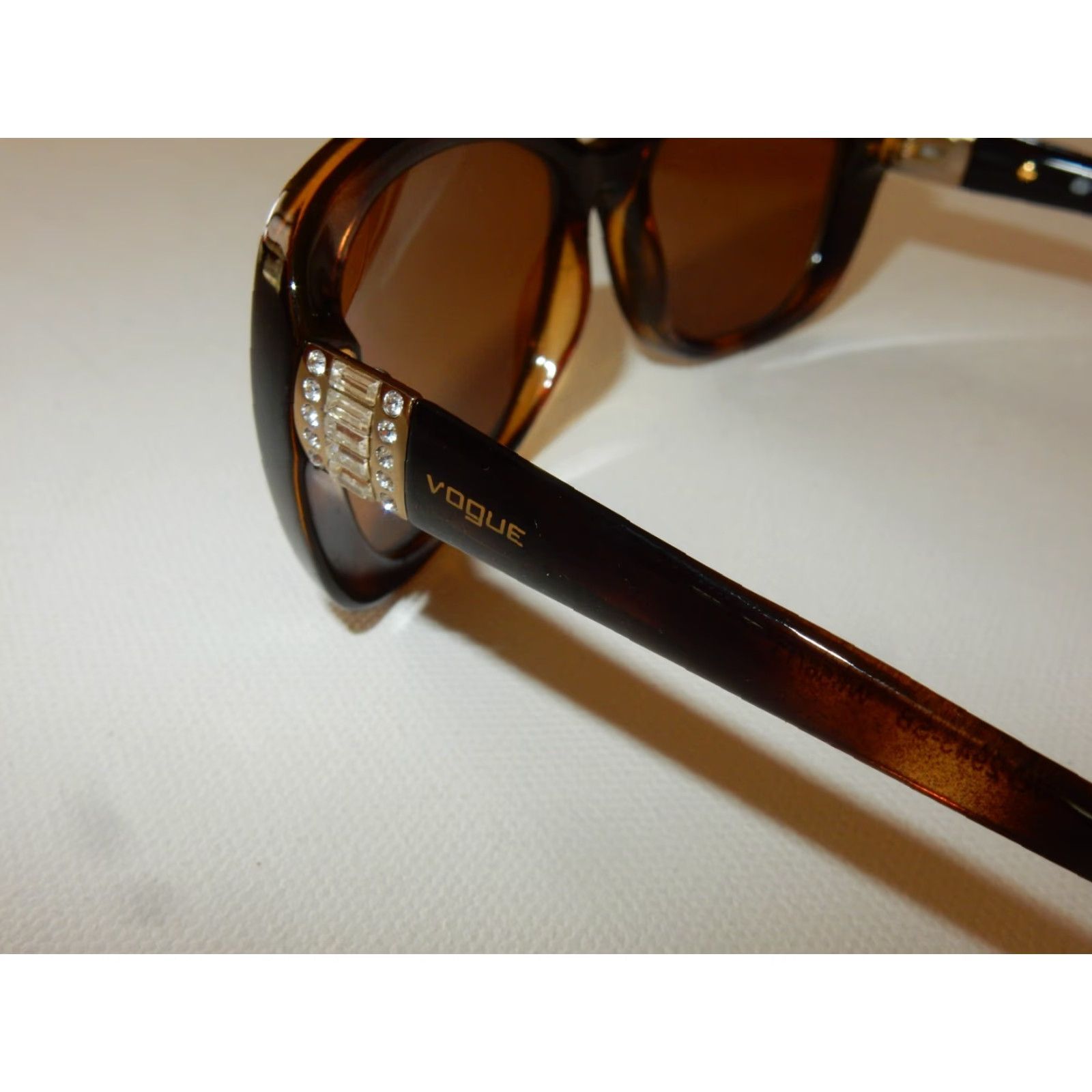 Vogue VOGUE Sunglasses Frames Women Brown 55x17 135mm Prescription Textured Small Scratches Size ONE SIZE - 5 Thumbnail