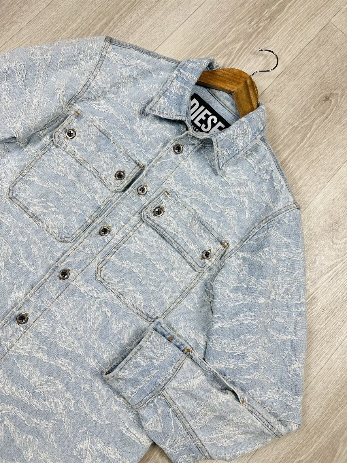 Diesel Diesel Wave Dirty Design Denim Jacket Size S Size US S / EU 44-46 / 1 - 2 Thumbnail