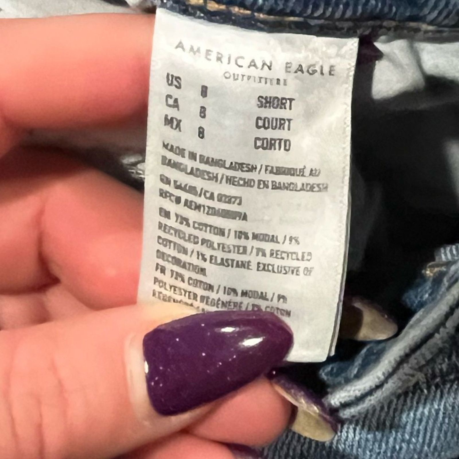 American Eagle Outfitters American Eagle Mom Jeans High Rise Stretch Whiskering Size 30" / US 8 / IT 44 - 7 Thumbnail