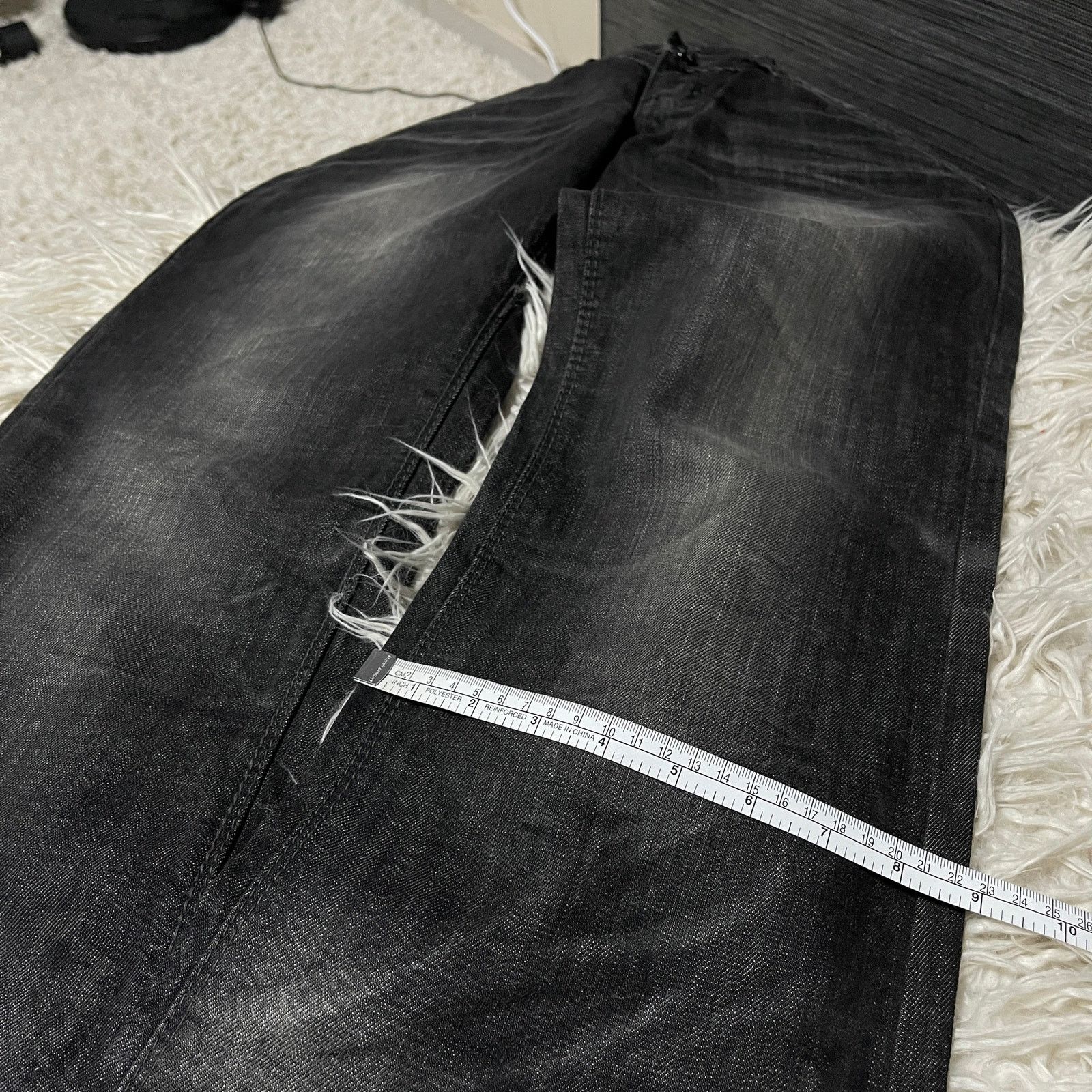 Japanese Brand Vintage Faded Wash Low-rise Flared Bootcut Denim Jeans Black Size 30" / US 8 / IT 44 - 17 Thumbnail