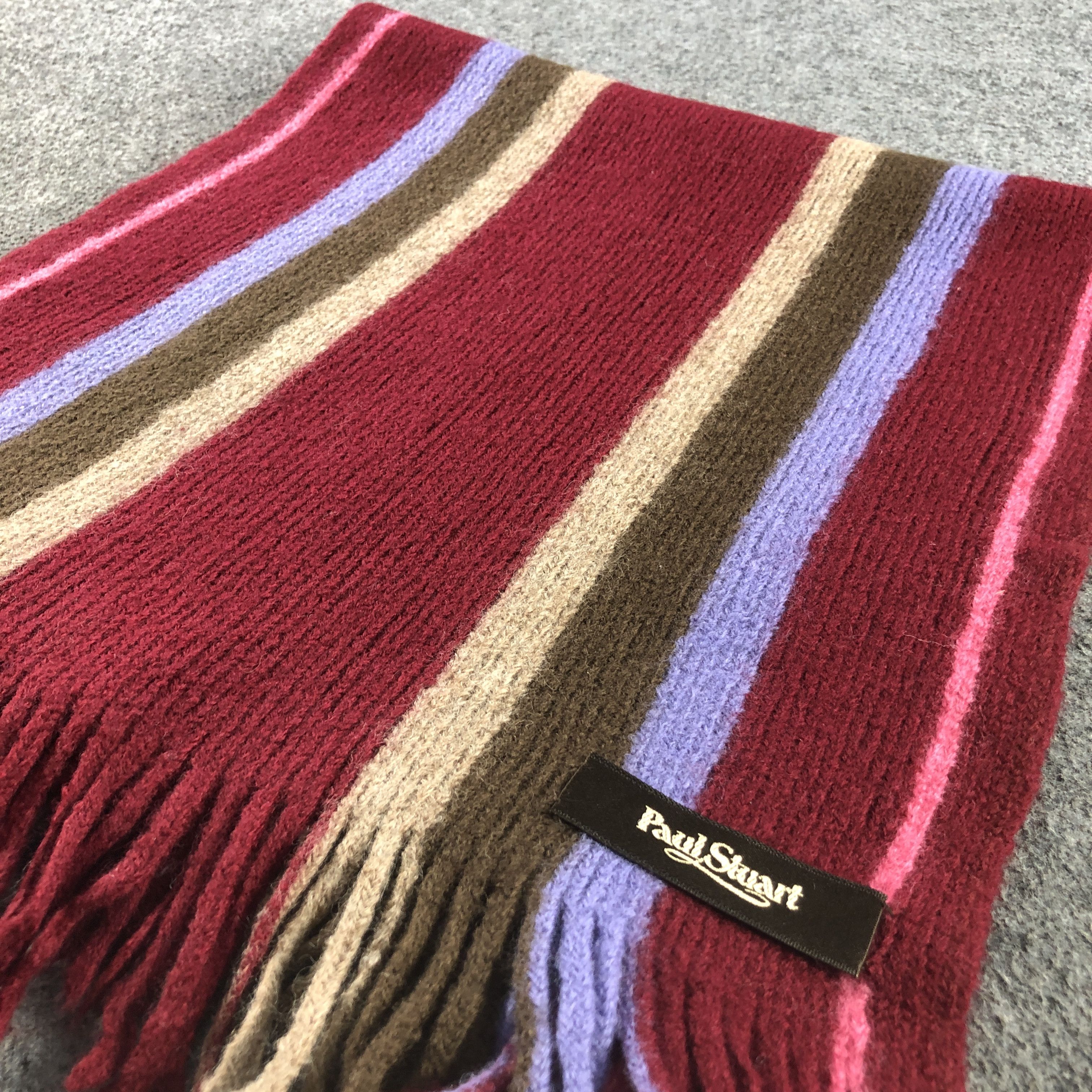Paul Stuart Paul Stuart Wool Scarf Muffler V2829 Size ONE SIZE - 4 Thumbnail