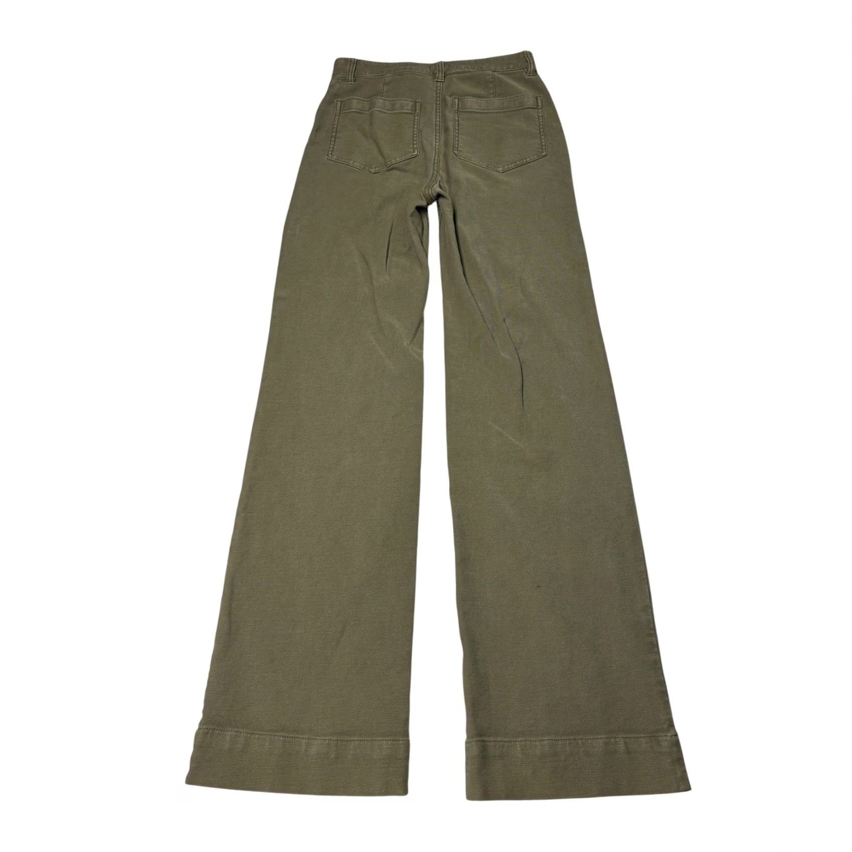 Faherty Faherty Women Olive Green Twill Stretch Patch Pocket Pants WBS2330-MYO 25x30 Size 42" / US 20 - 7 Thumbnail