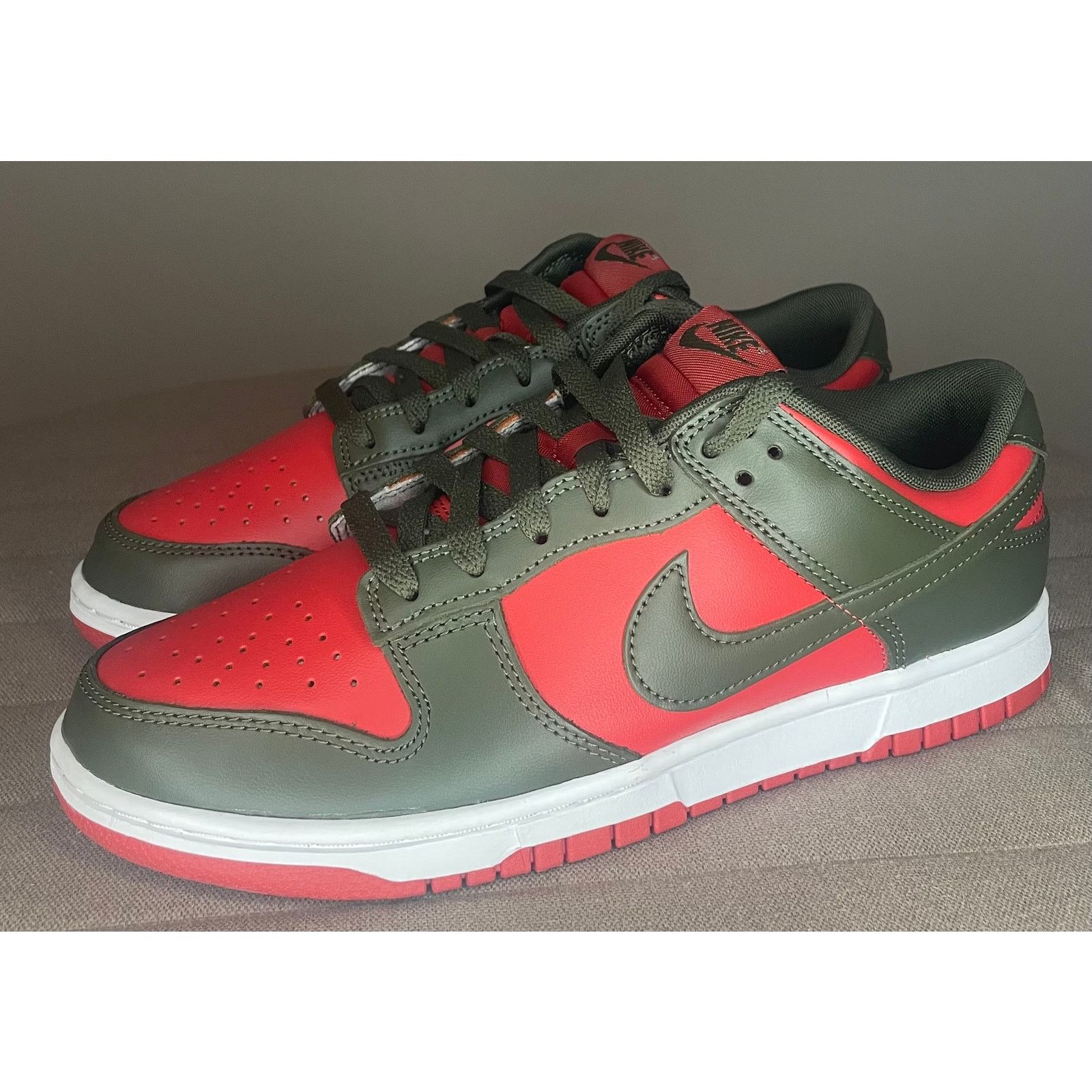 Nike Nike Dunk Low Retro Mystic Red Cargo Khaki - Size 8.5 Men's Size US 8.5 / EU 41-42 - 12 Thumbnail