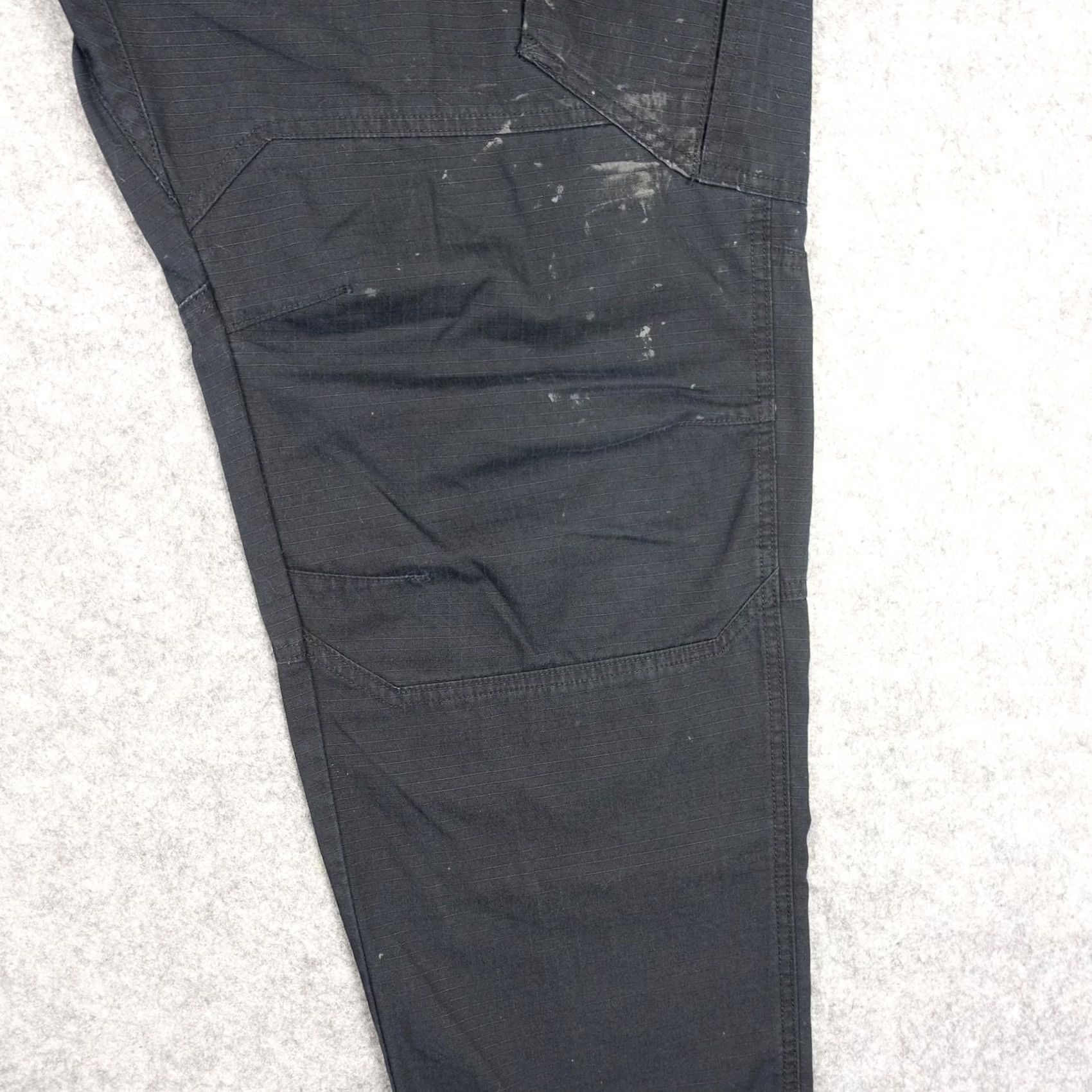 Vintage CQR Cargo Pants Mens 35x29 Black Tactical Workwear Elastic Waist Pockets Utility Pants Straight 29in Inseam Mens Regular Size US 35 - 5 Thumbnail