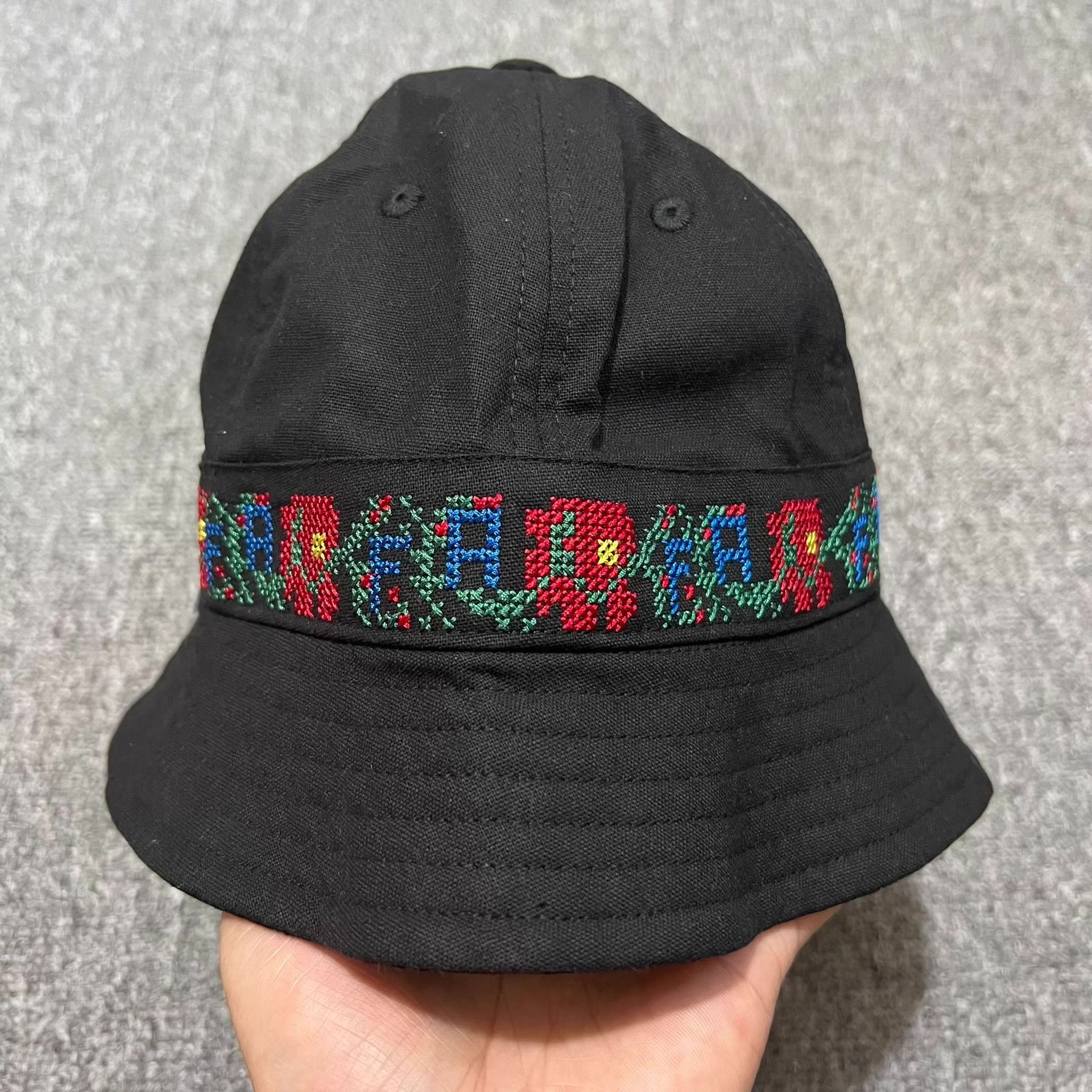 Fucking Awesome Fucking Awesome Cross-Stitch Bucket Hat Q7 Size ONE SIZE - 3 Thumbnail