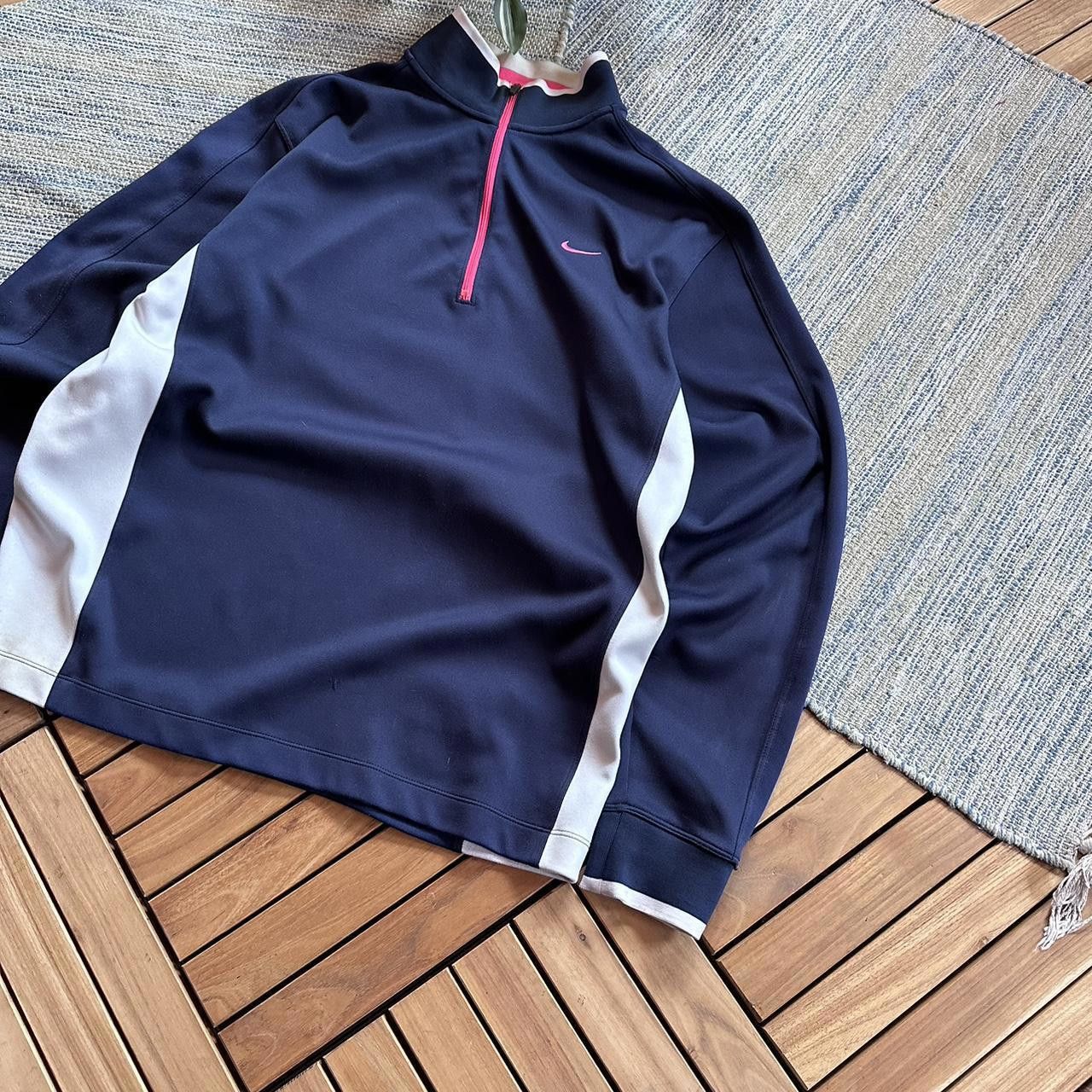 Nike Vintage Y2K Nike Swoosh Logo Half Zip Track Sweatshirt Size US L / EU 52-54 / 3 - 2 Thumbnail