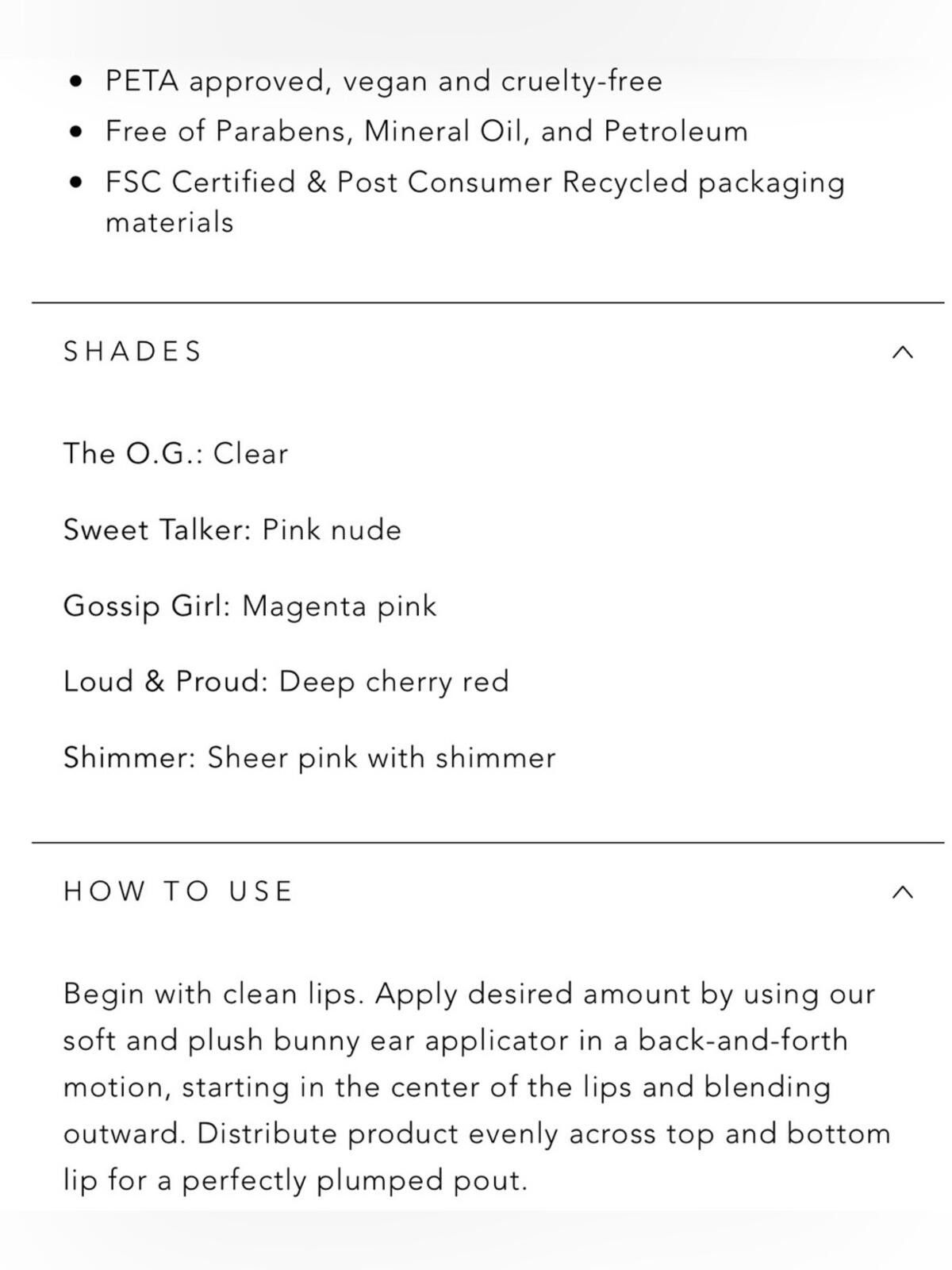 Other Polite Society / B.I.G. Mouth Lip Plumping Oil Gloss / OG Size ONE SIZE - 2 Thumbnail