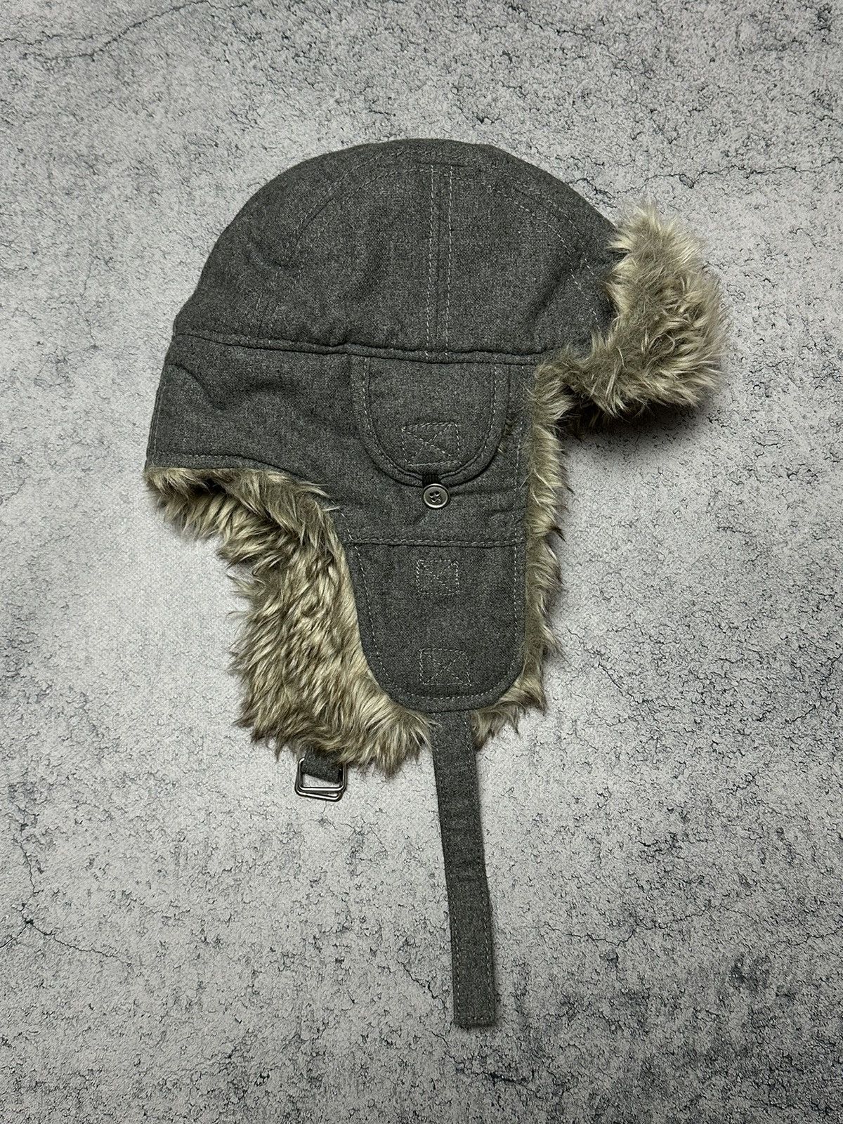Ben Sherman Ben Sherman Y2K Fuzzy Ushanka Beanie Hat Mohair Faux Fur Size ONE SIZE - 7 Thumbnail