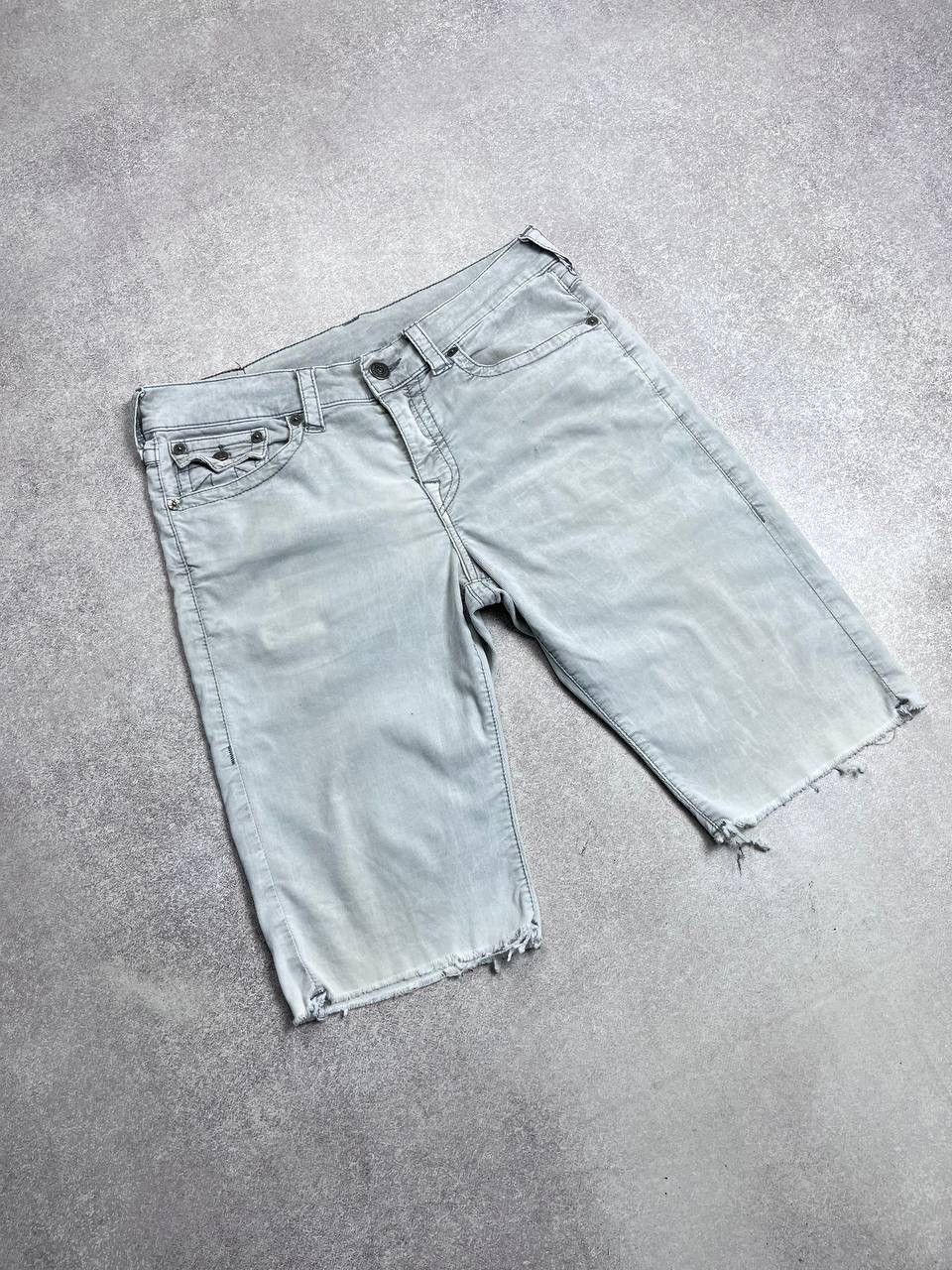 True Religion × Vintage Vintage True Religion Gray Y2K Jorts Shorts 32 Size US 32 / EU 48 - 4 Thumbnail