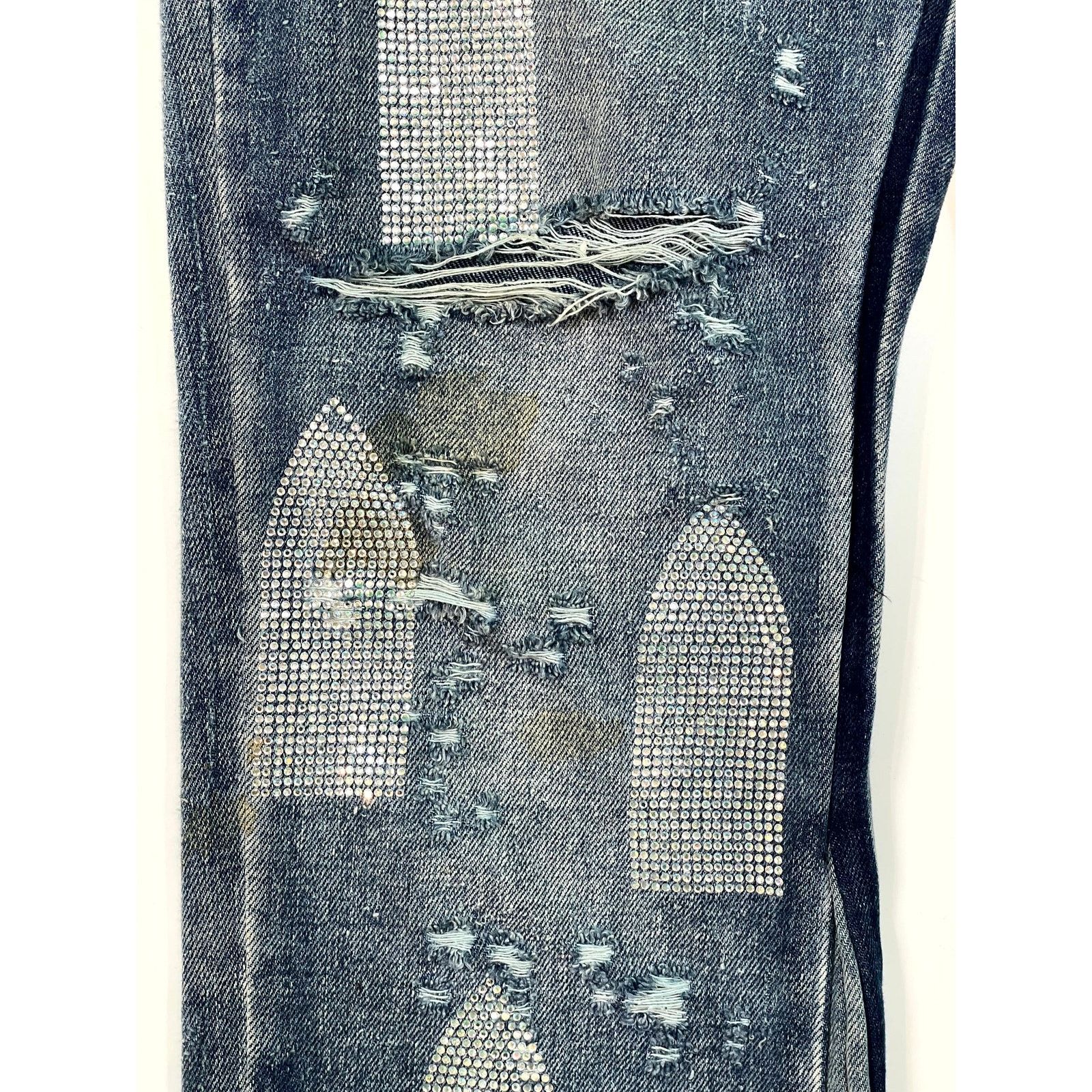 Who Decides War WDW Cowboy Denim Dark Wash Jeans Size US 30 / EU 46 - 4 Thumbnail