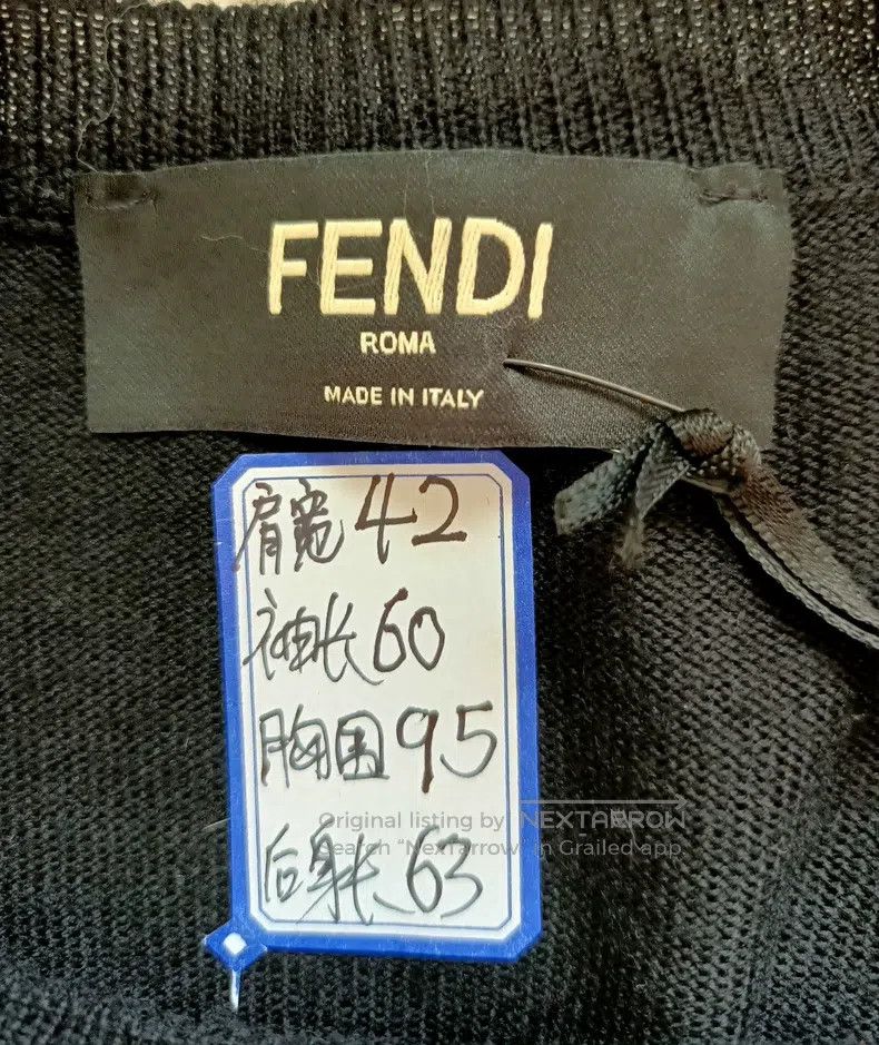 Fendi Fendi Little monster black wool knit sweater Size US S / EU 44-46 / 1 - 3 Thumbnail