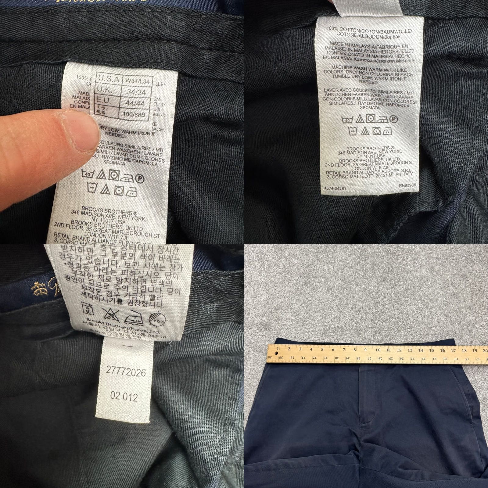 Brooks Brothers Brooks Brothers Chino Pants Mens Navy Blue Khaki Cotton 34 Size US 34 / EU 50 - 9 Thumbnail