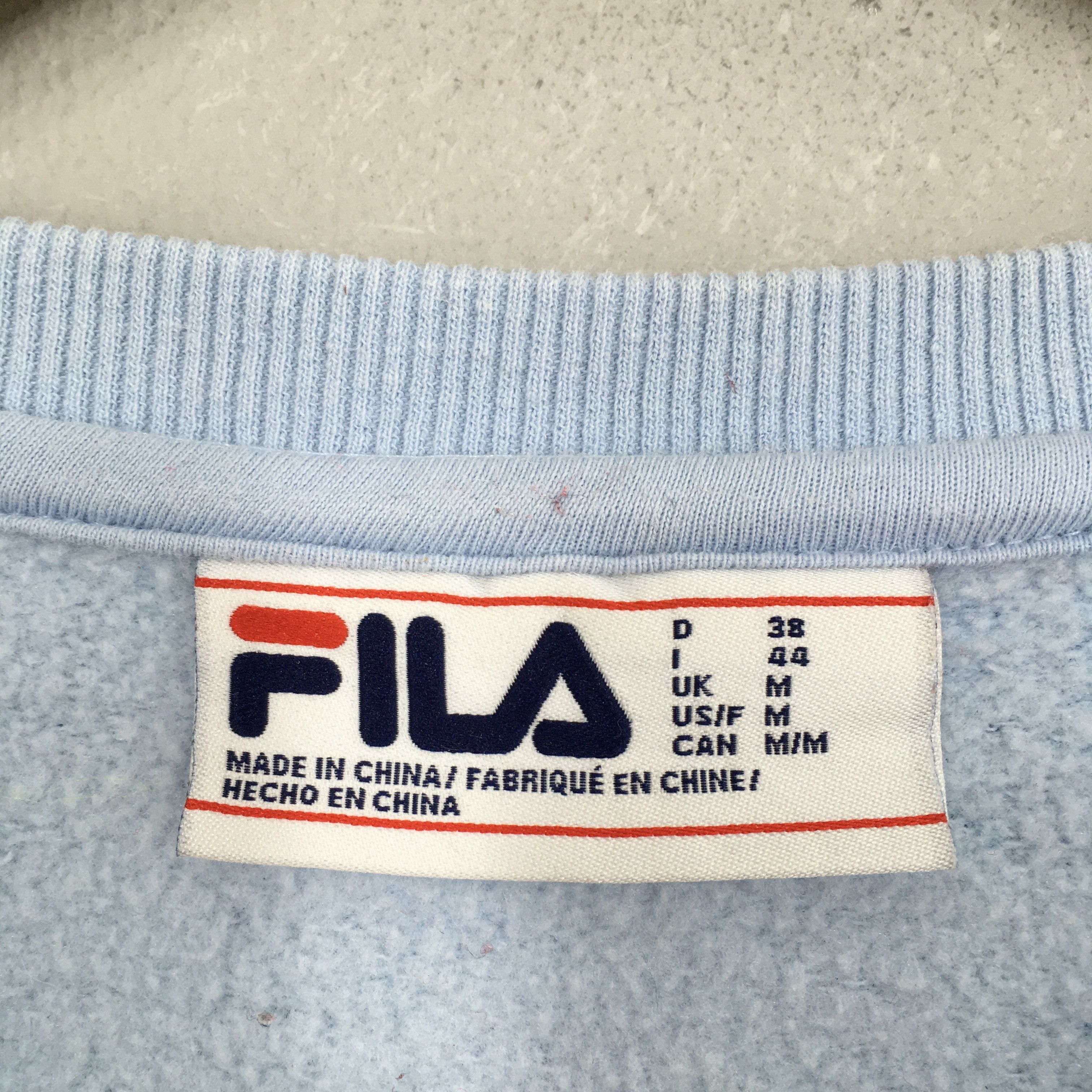 Fila × Vintage Vintage Fila Italia Light Blue Sweatshirt Medium Size US M / EU 48-50 / 2 - 4 Thumbnail