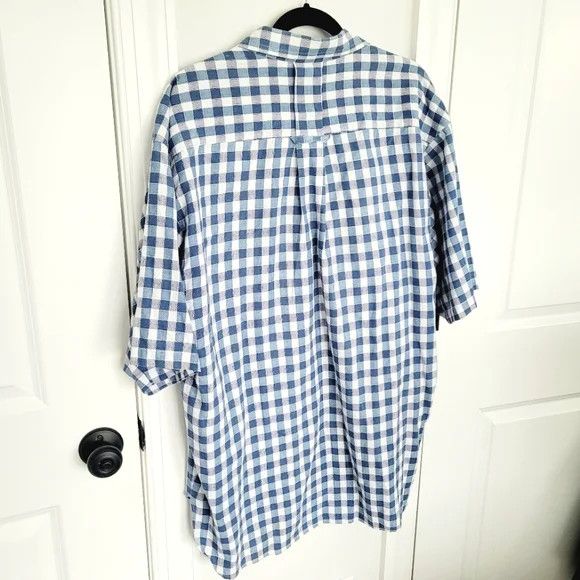Vacation World Island Gingham Plaid Short Sleeve Collared Shirt Size US XL / EU 56 / 4 - 5 Thumbnail