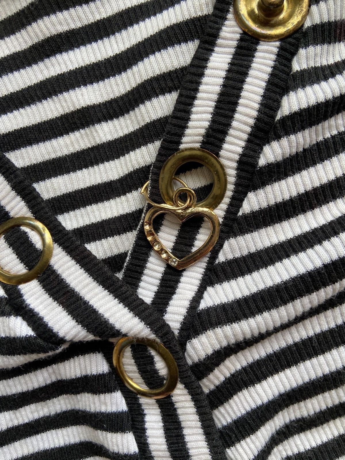 Beauty Beast × If Six Was Nine × Japanese Brand Sly Bombex Striped Love Tshirt Size M / US 6-8 / IT 42-44 - 5 Thumbnail