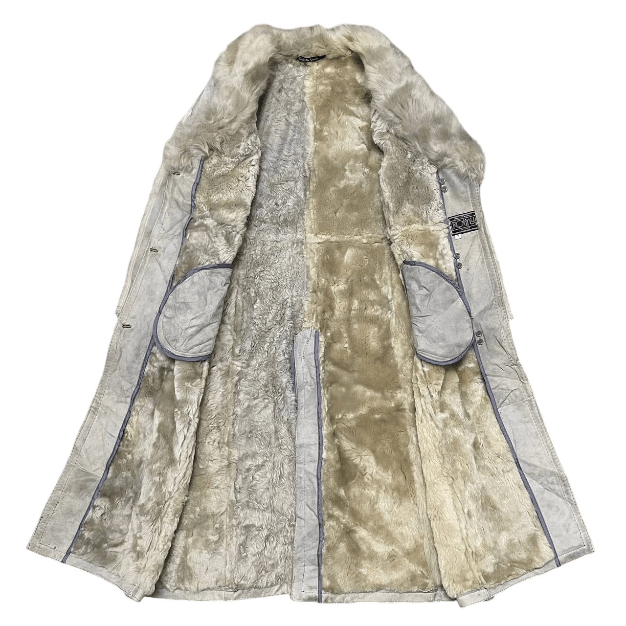Vintage Vintage Rotiny Fur Leather Long Jacket Shearling Size S / US 4 / IT 40 - 7 Thumbnail