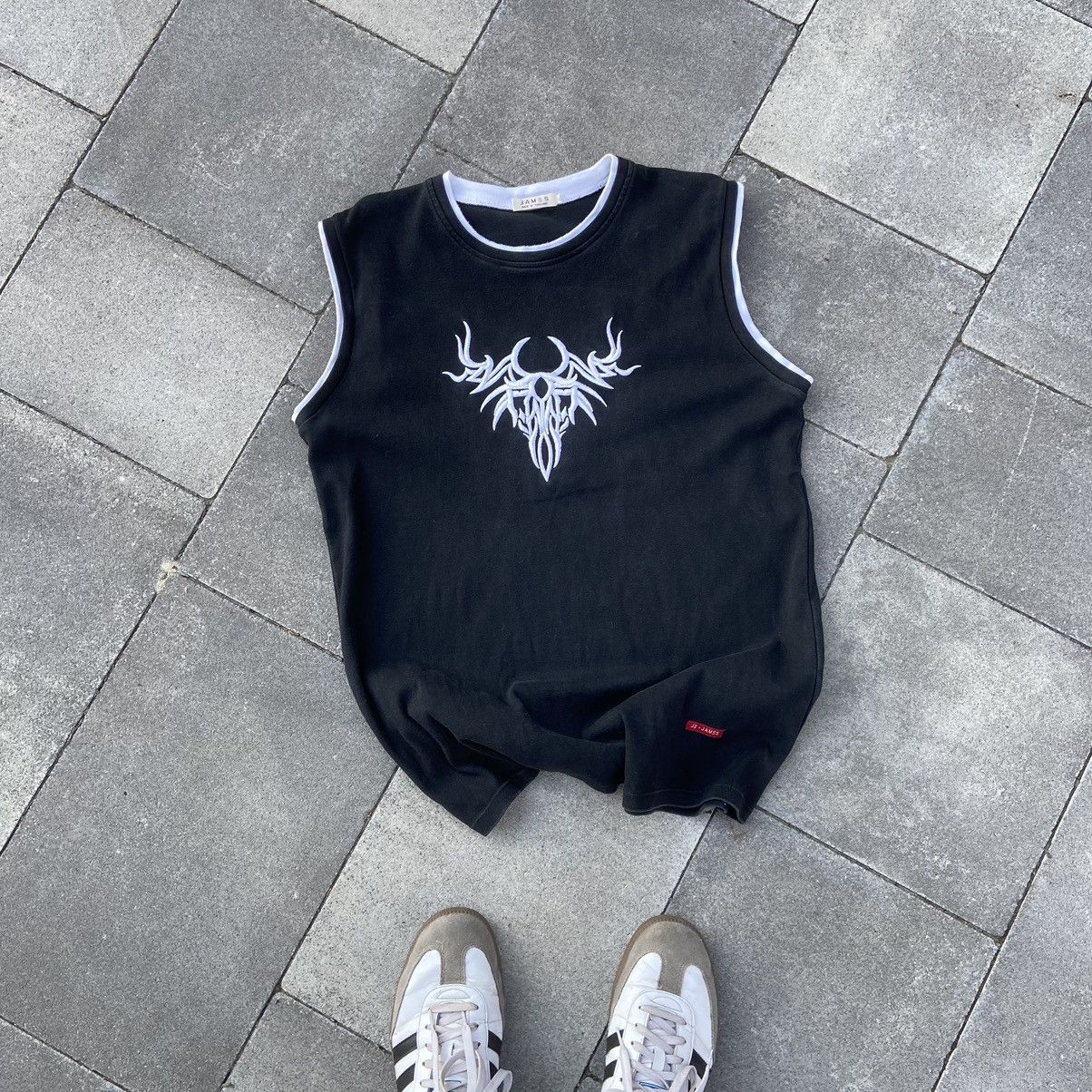 Japanese Brand × Vintage 📌 Vintage Embroidered Tribal Y2K Tank Top Size US XL / EU 56 / 4 - 1 Thumbnail