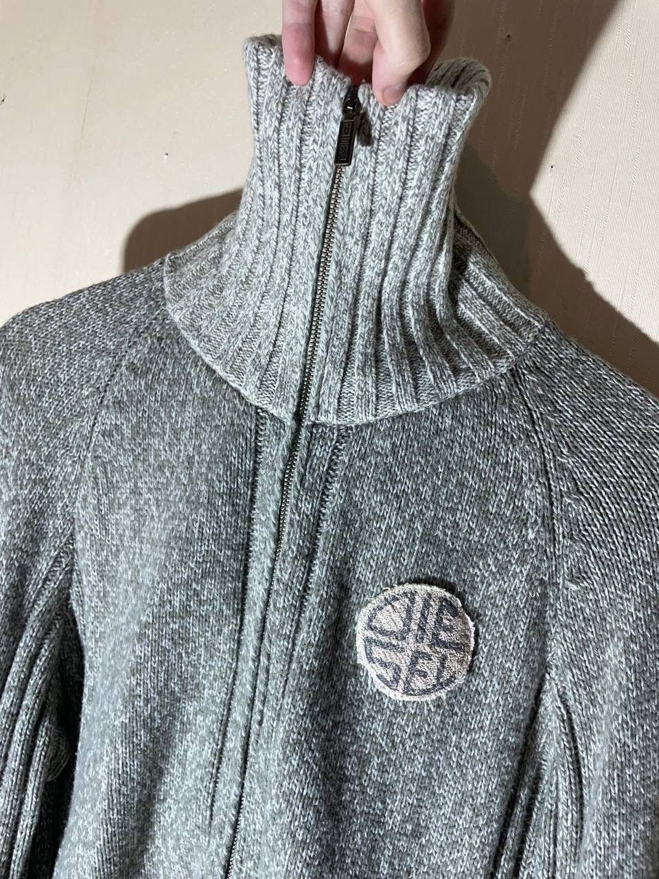 Diesel × Vintage Diesel Vintage Logo Wool Zip Up Sweater Size US XL / EU 56 / 4 - 10 Thumbnail