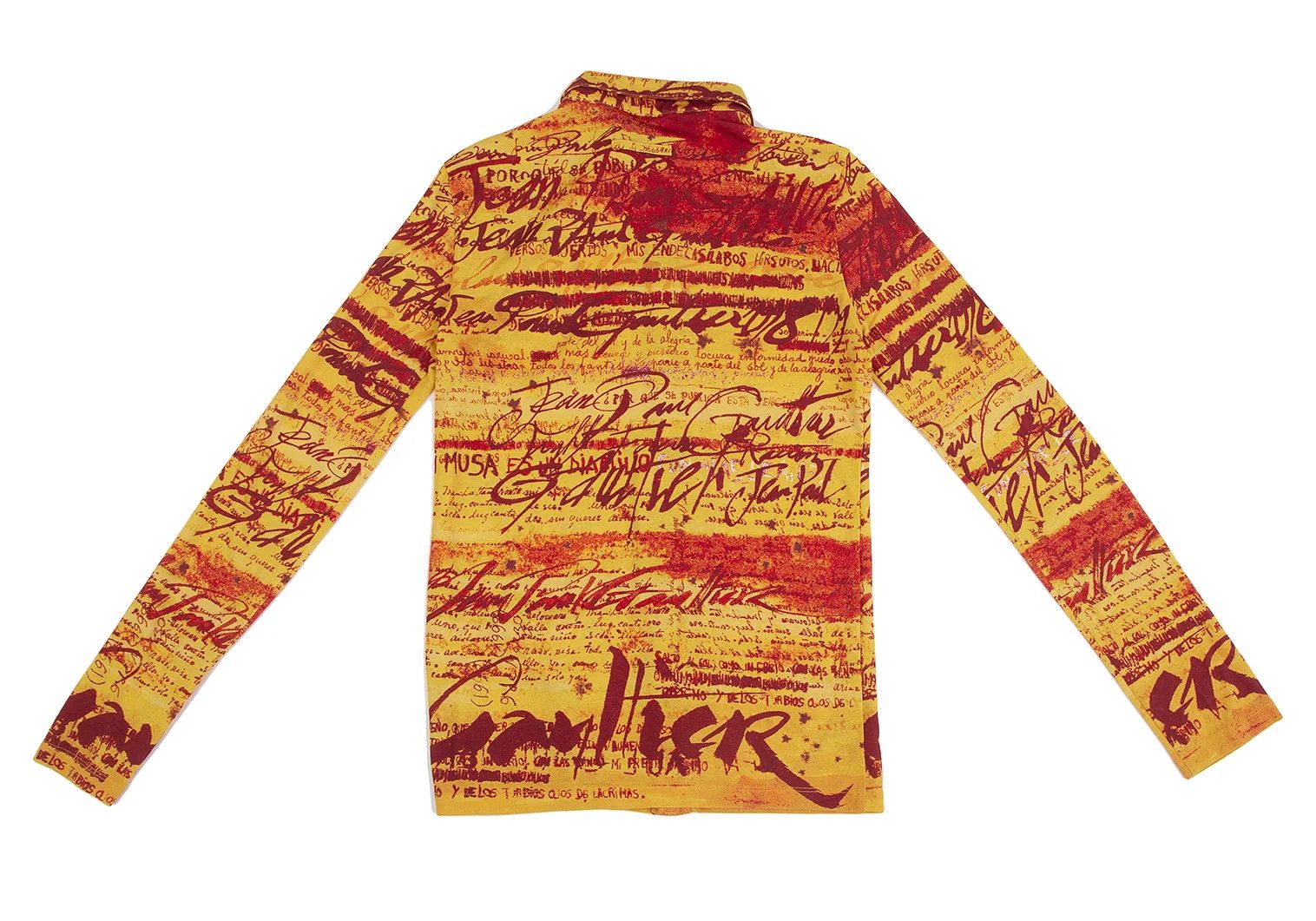 Jean Paul Gaultier Polyester Snap Button Shirt in Yellow and Red Size US M / EU 48-50 / 2 - 10 Thumbnail