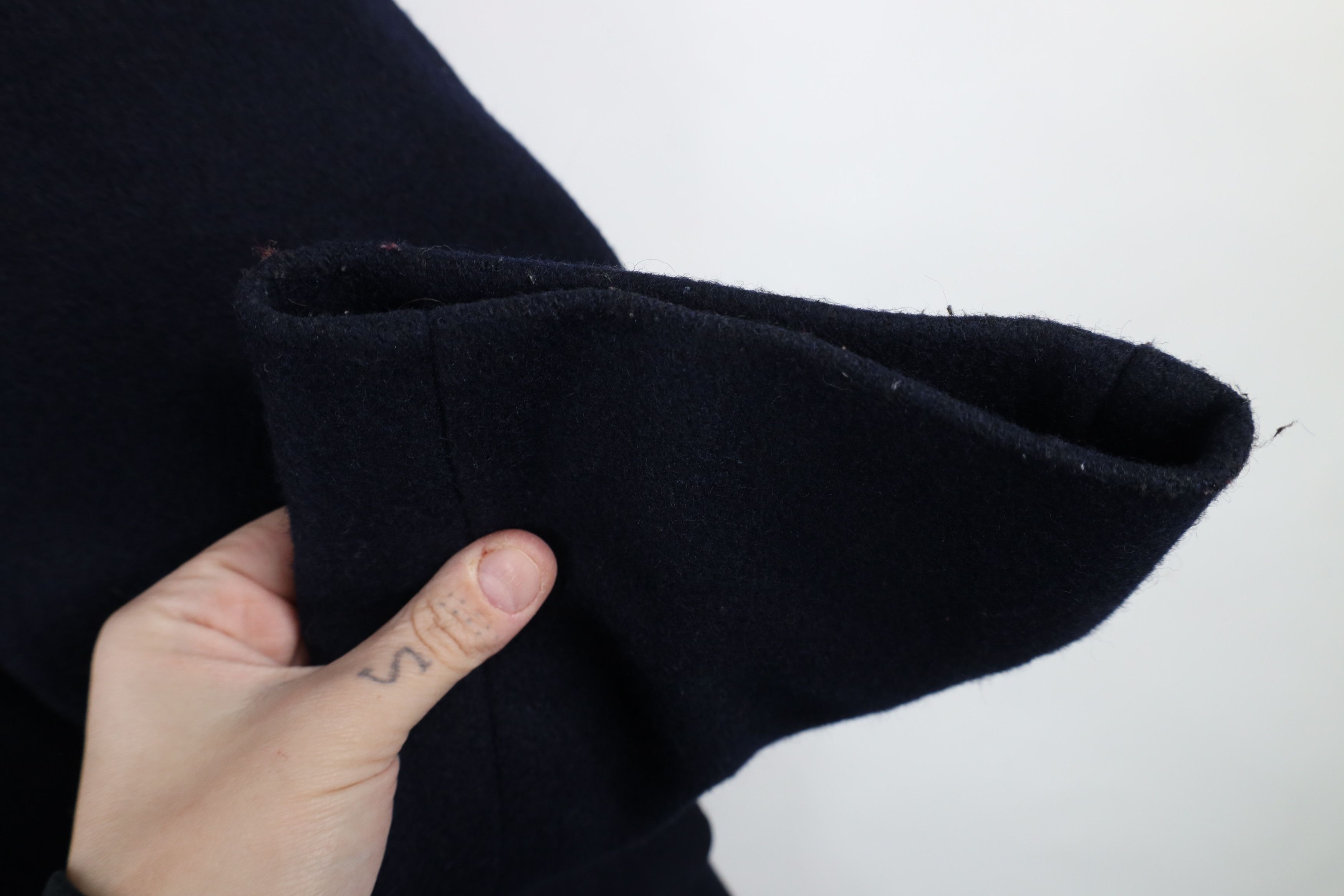 Vintage Vintage 90s Streetwear Wool Blend Overcoat Jacket Navy USA Size US L / EU 52-54 / 3 - 7 Thumbnail