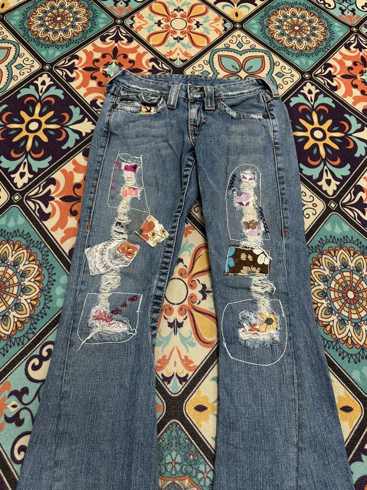 True Religion Vintage True Religion Woodstock Tour Patches Denim Pant Size US 26 / EU 42 - 4 Thumbnail