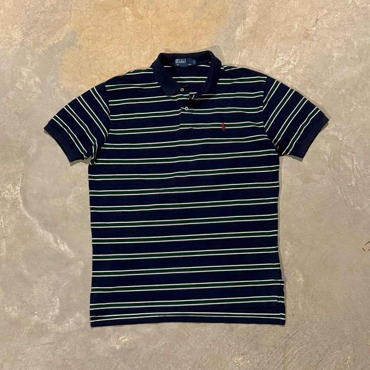 Polo Ralph Lauren Vtg 1990s Polo Ralph Lauren Striped Pony Collared Shirt Size US L / EU 52-54 / 3 - 1 Thumbnail