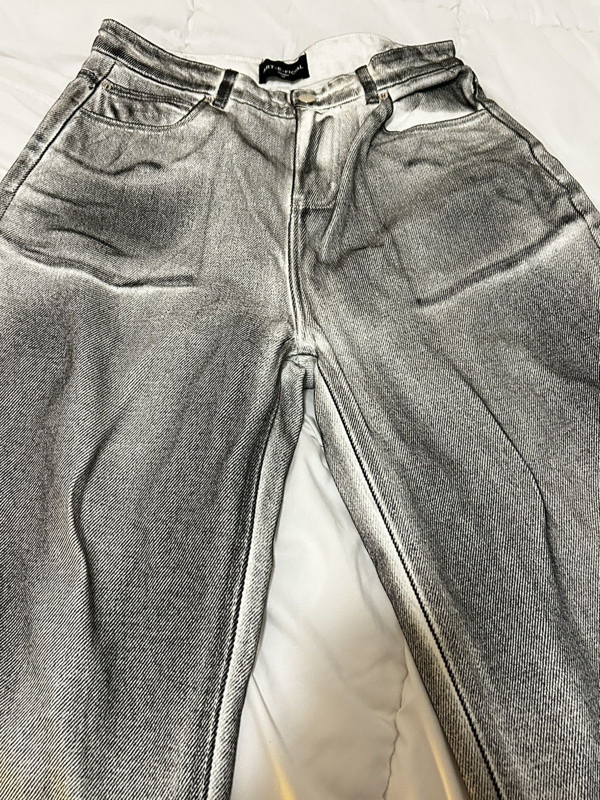 Other Denim wide leg pants white washed Size US 30 / EU 46 - 3 Thumbnail