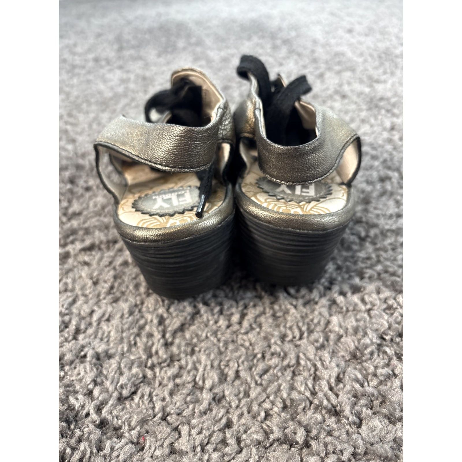 Fly London VINTAGE Fly London Ylfa Sandal Women's Sandal Lace Up Wedge Leather Gold EU 40 US 9-9.5 Shoes Mens? Size US 9 / IT 39 - 3 Thumbnail