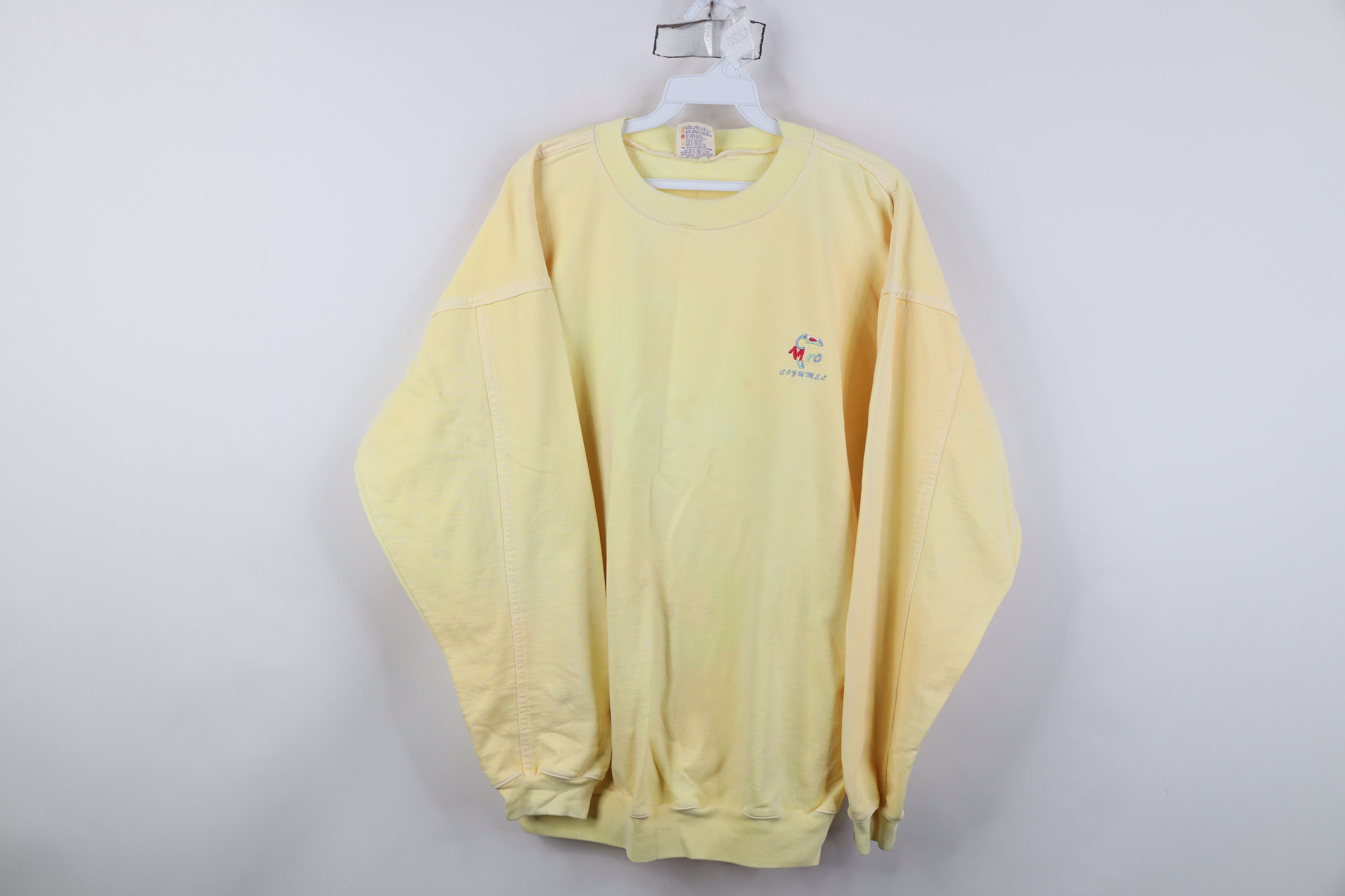 Vintage Vintage 90s Miro Cozumel Pigment Dye Toucan Sweatshirt Size L / US 10 / IT 46 - 1 Thumbnail