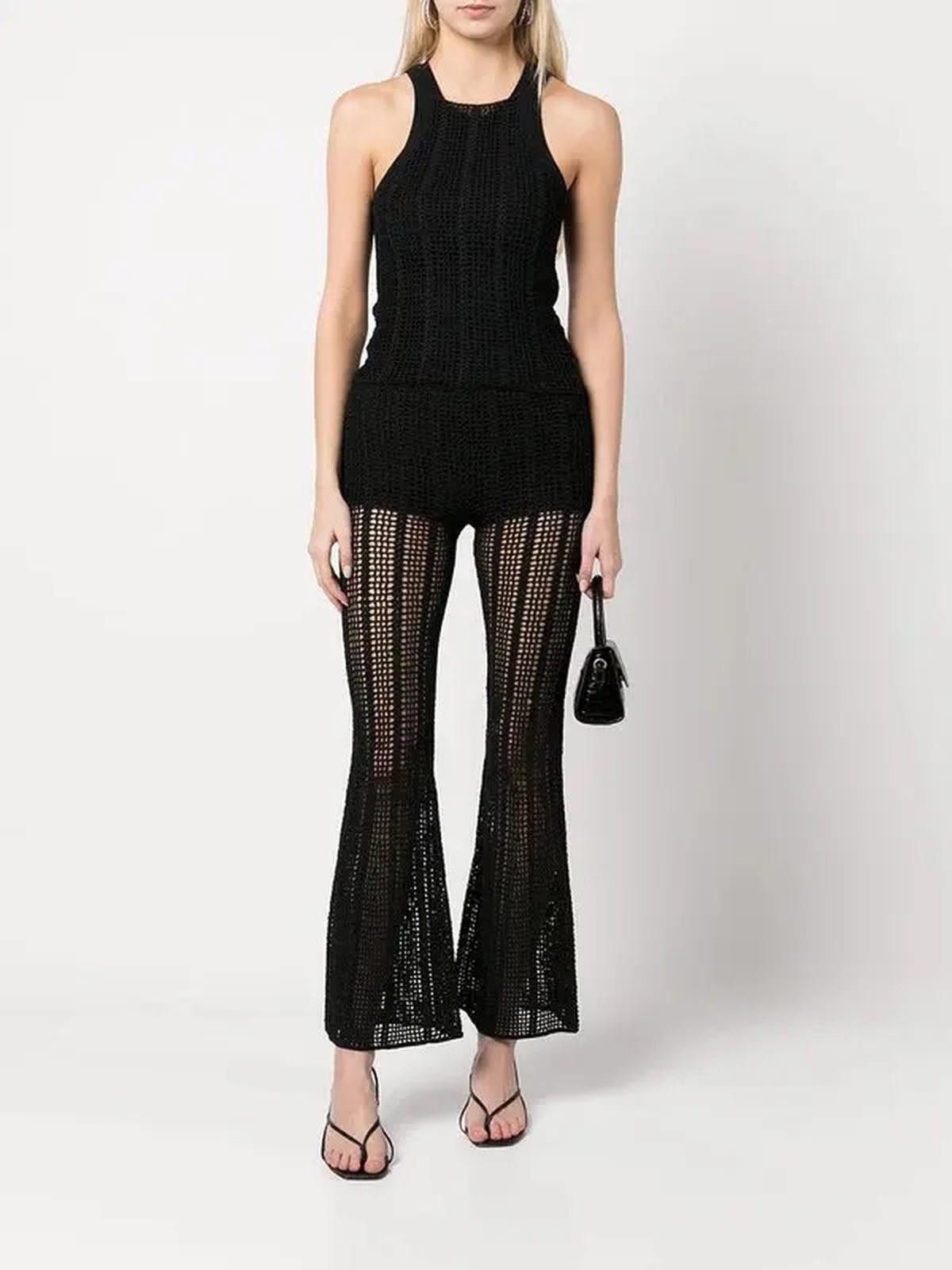 Dion Lee New dion lee knit pinnacle crochet pant black extra small 6 Size 26" / US 2 / IT 38 - 1 Thumbnail