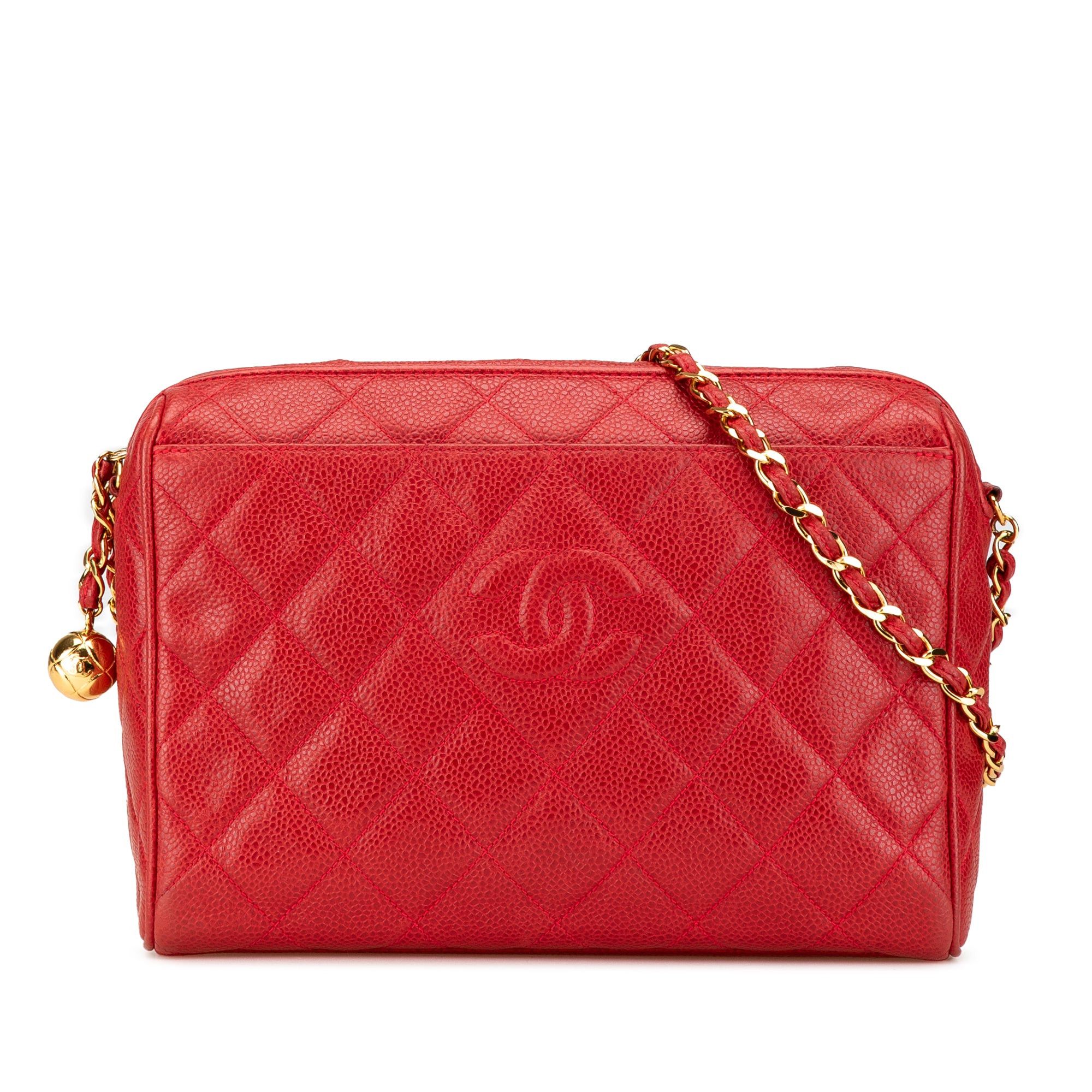 Chanel Chanel CC Quilted Caviar Chain Camera Bag Red Size ONE SIZE - 1 Thumbnail
