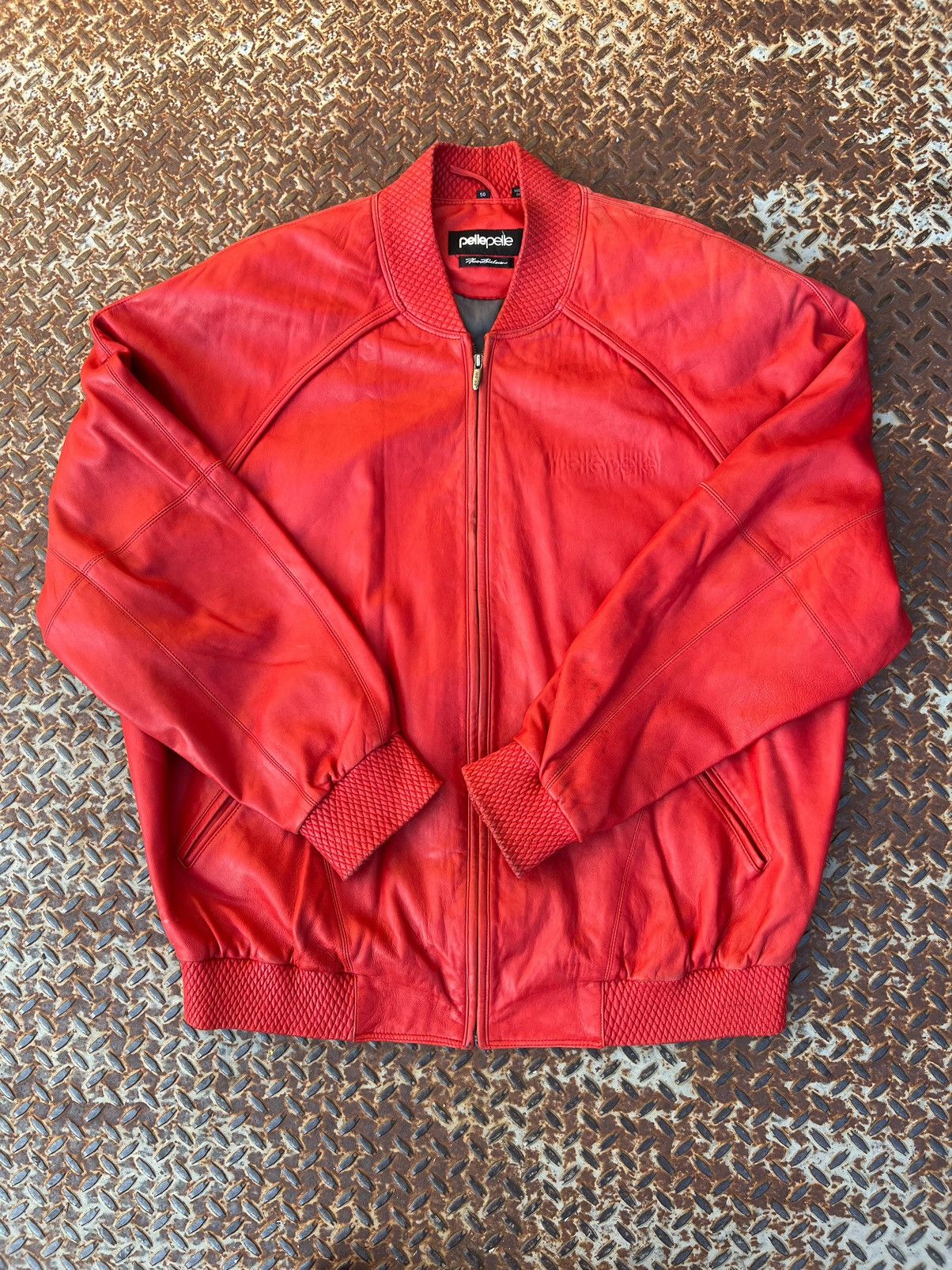 image of Marc Buchanan Butter Soft Leather Jacket in Red, Men's (Size 2XL)